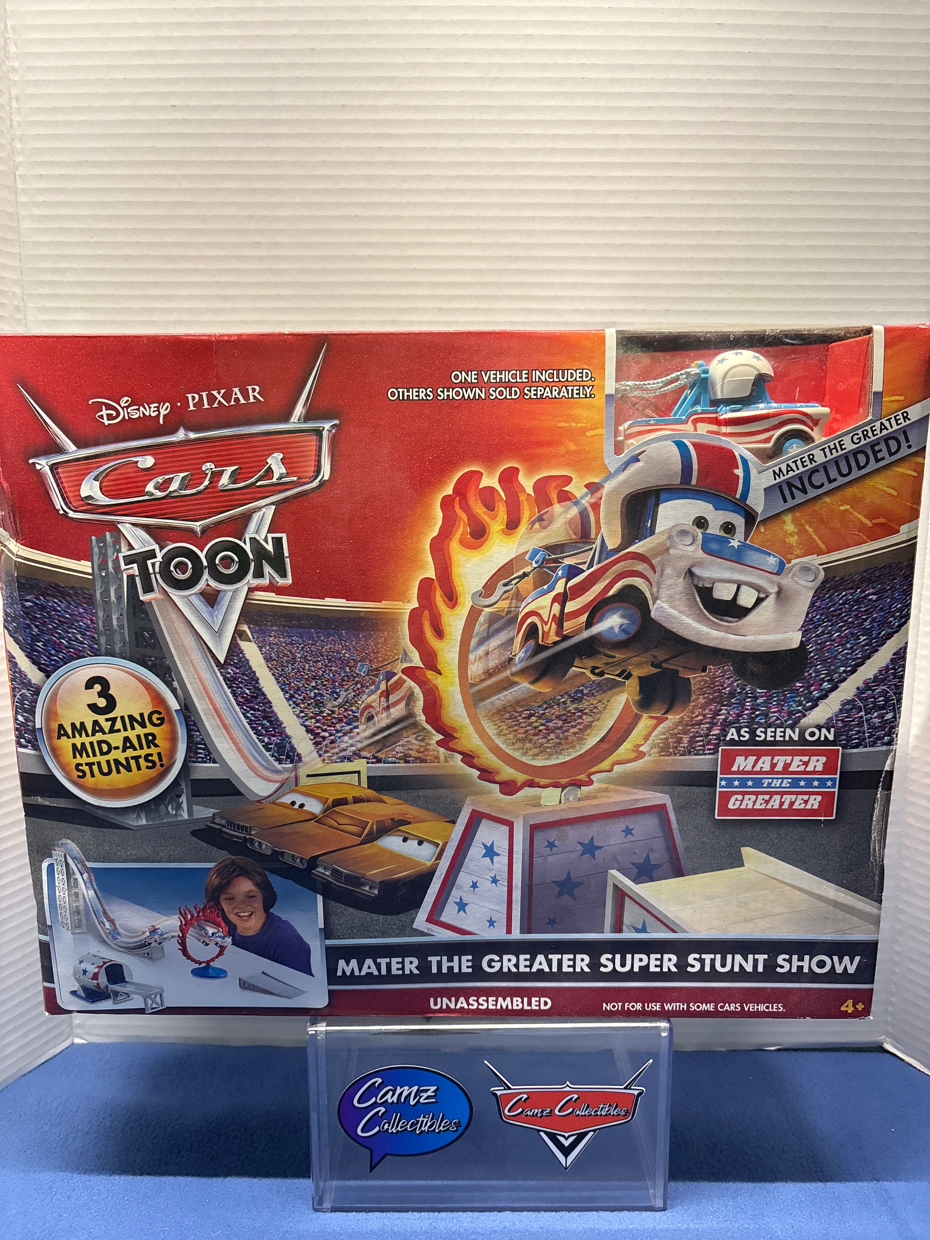 カーズ MATER THE GREATER STUNT PLAYSET Disney Pixar Cars| Camz Collectibles