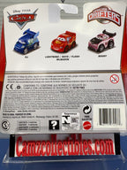Disney Pixar Cars Micro Drifters 3 Pack DJ, Lightning McQueen, Boost