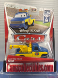 Disney Pixar Cars Race Tow Truck Tom on Piston Cup card