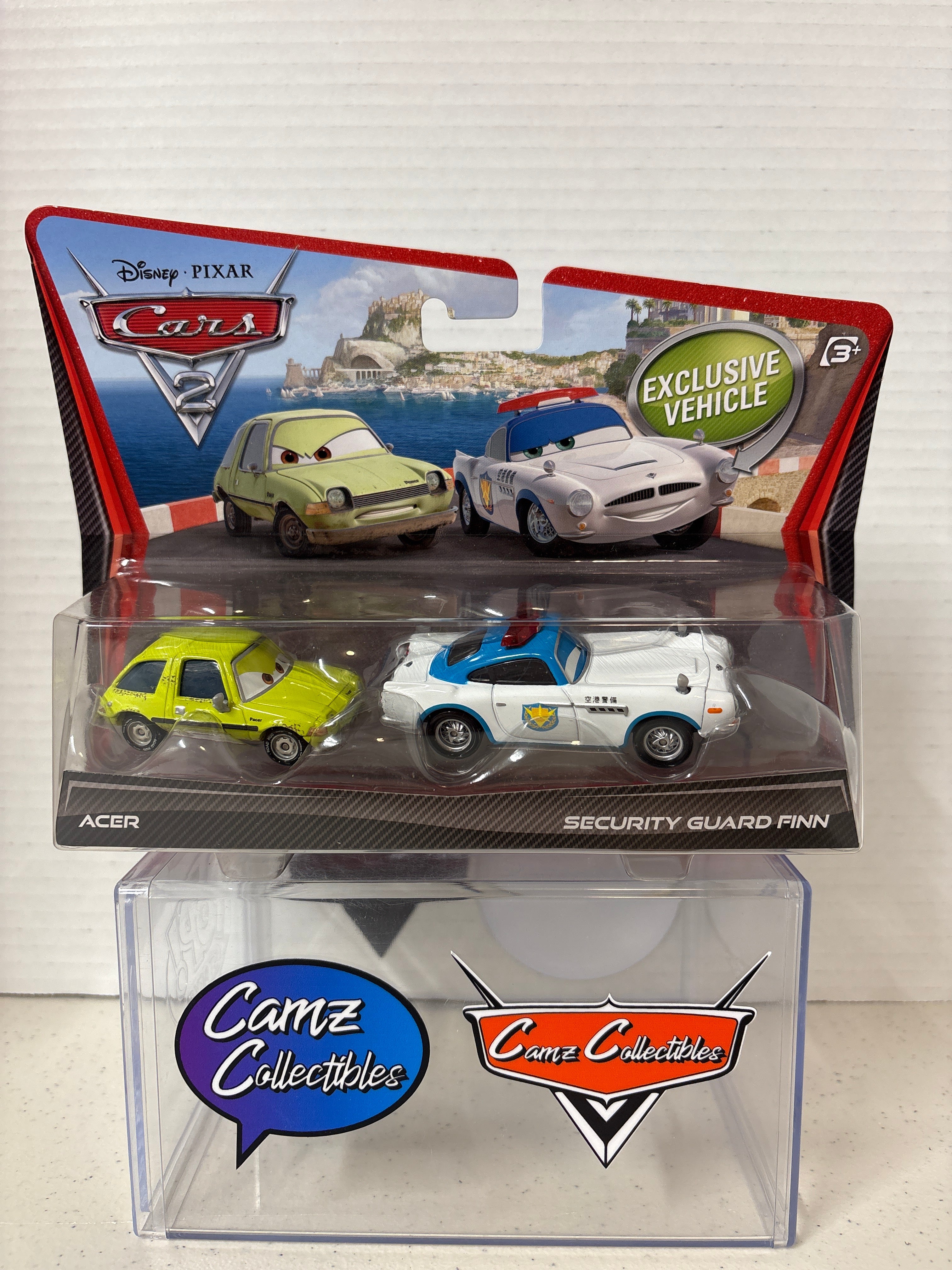 Disney Pixar Cars 2 Acer & Security Guard Finn Exclusive