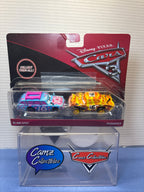 Disney Pixar Cars 3 Blind Spot and Pushover Thunder Hollow two pack- taped blister and blister coming off card