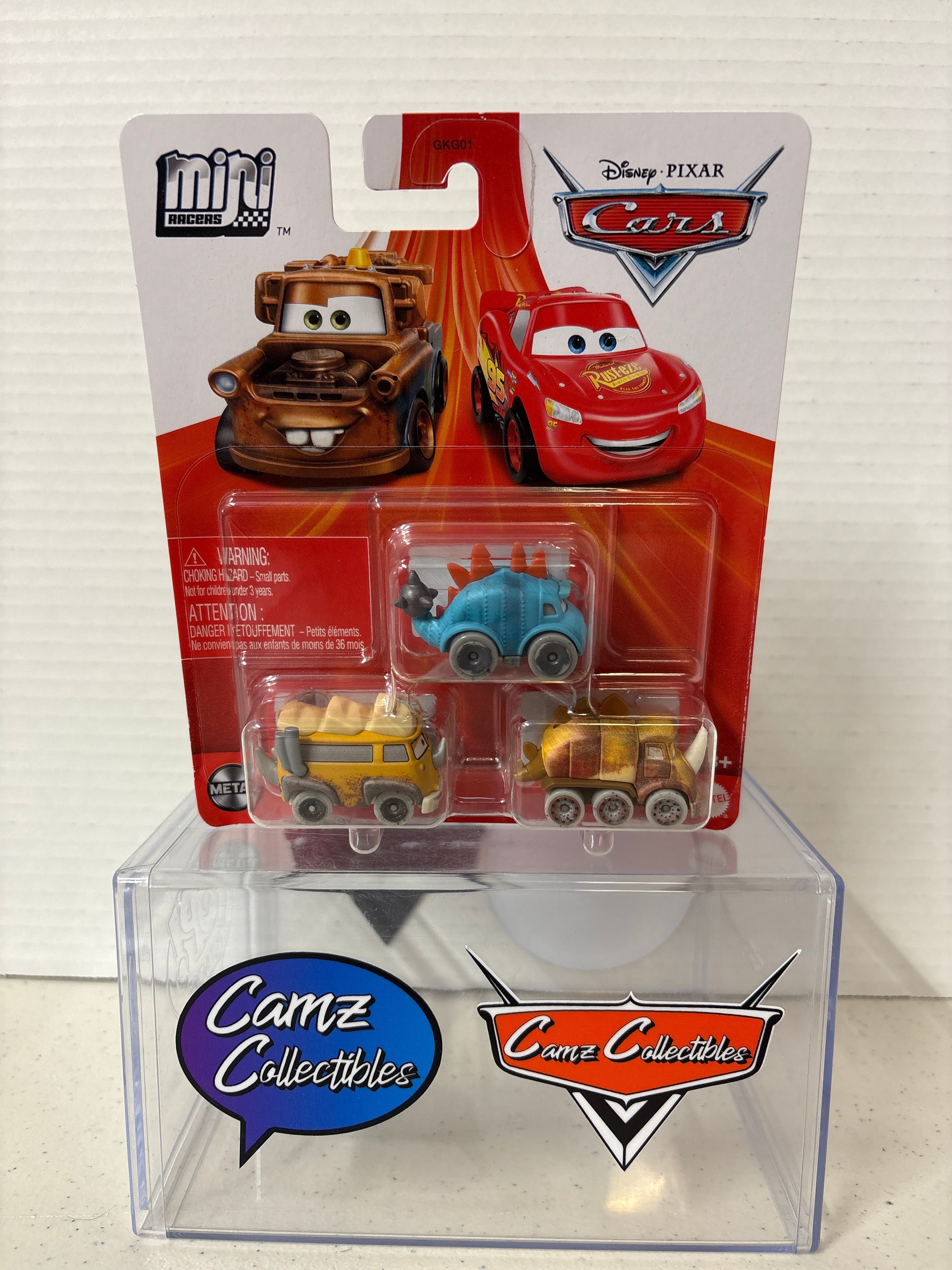 Disney Pixar Cars Mini Racers - Quadratorquosaur, Westfalanapus & Clankylosaurus