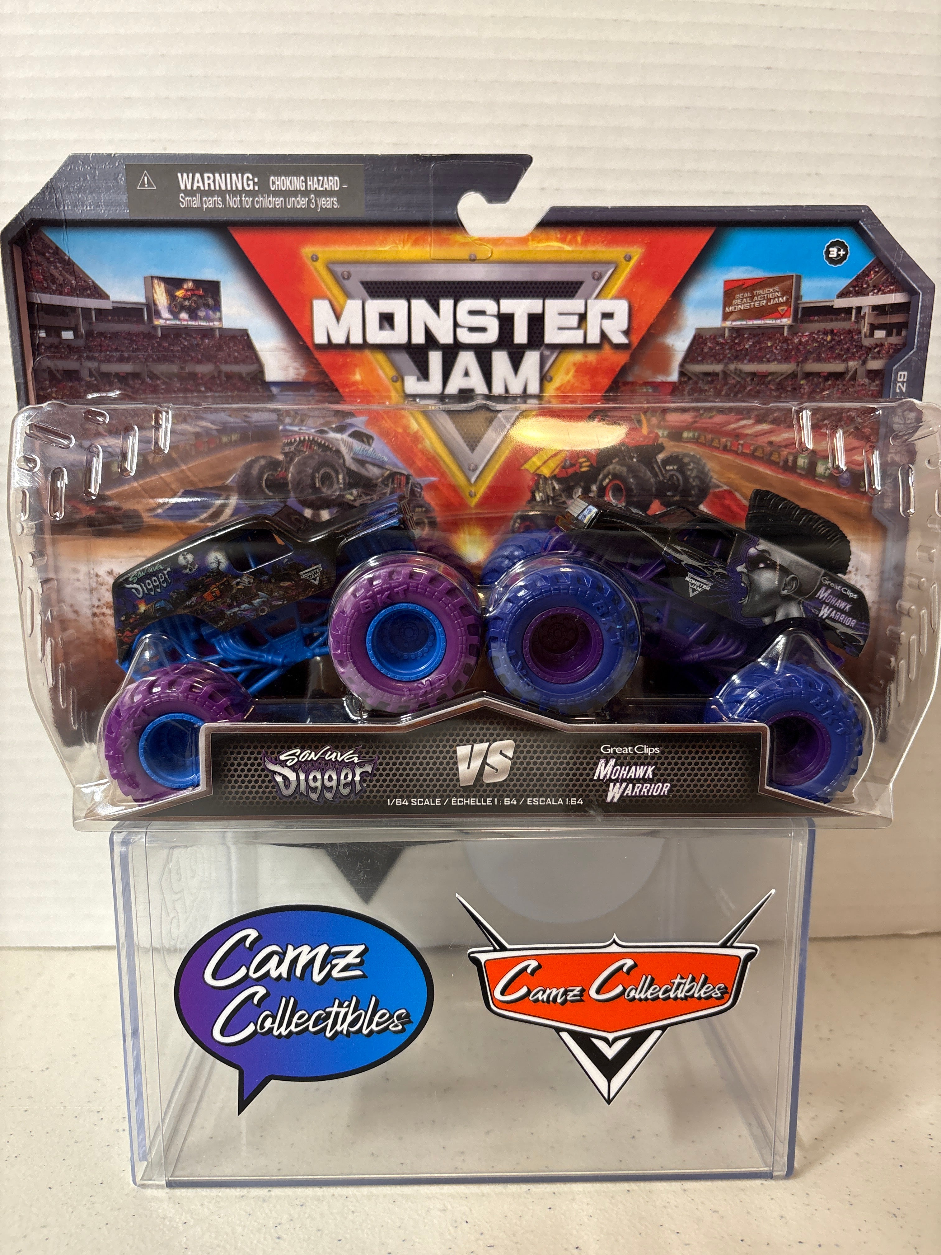 Monster Jam Son Uva Digger vs Great Clips Mohawk Warrior Series 29