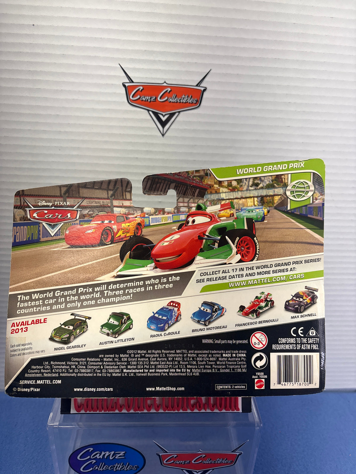 Disney Pixar Cars WGP Raoul Caroule & Bruno Motoreau
