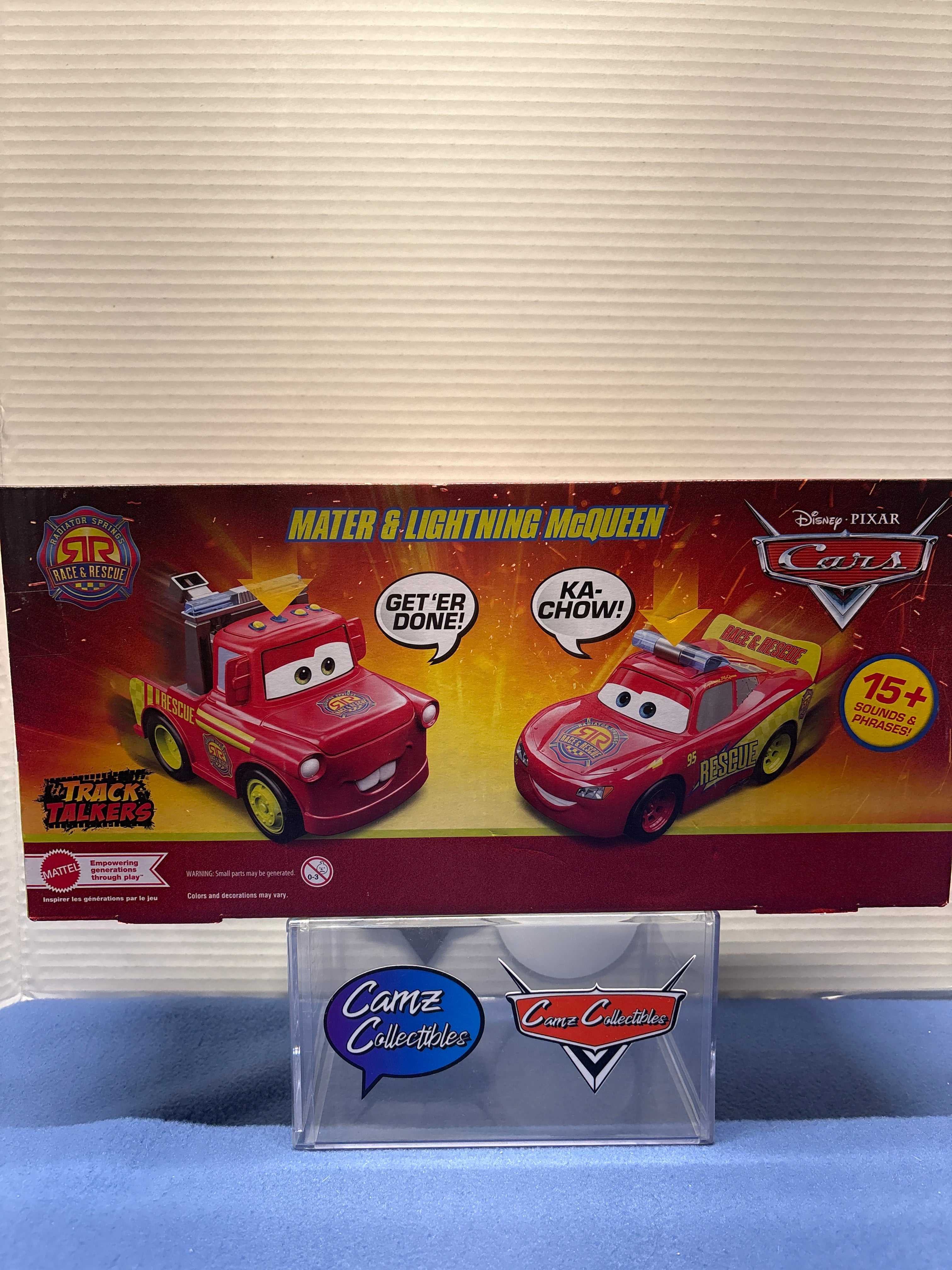 Disney Pixar Cars Race & Rescue Track Talkers Mater and Lightning McQueen