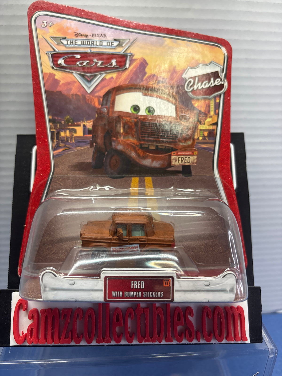 Disney Pixar World of Cars Fred with Bumper Stickers (chase)