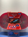 Disney Pixar Cars Supercharged Rare Race Case and Track with Lightning McQueen and King