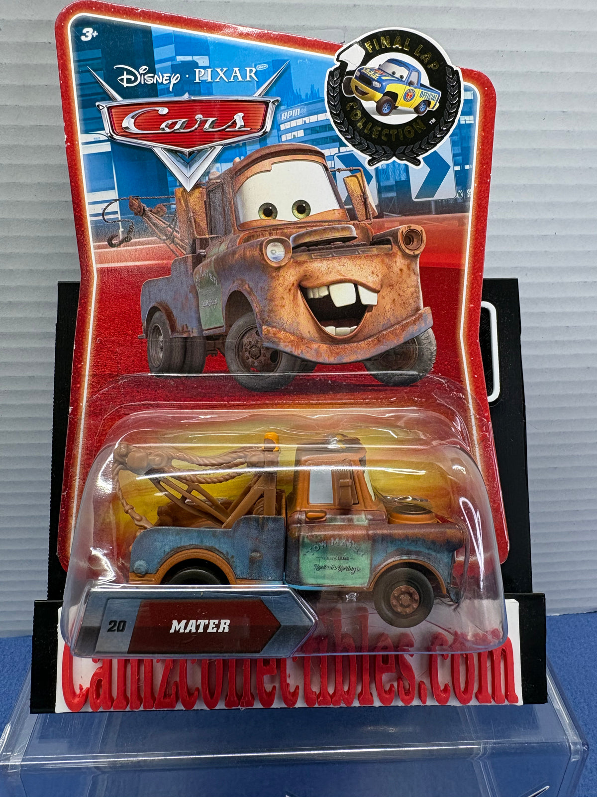 Disney Pixar Cars Final Lap Collection Mater HTF (note tape on top of  blister)