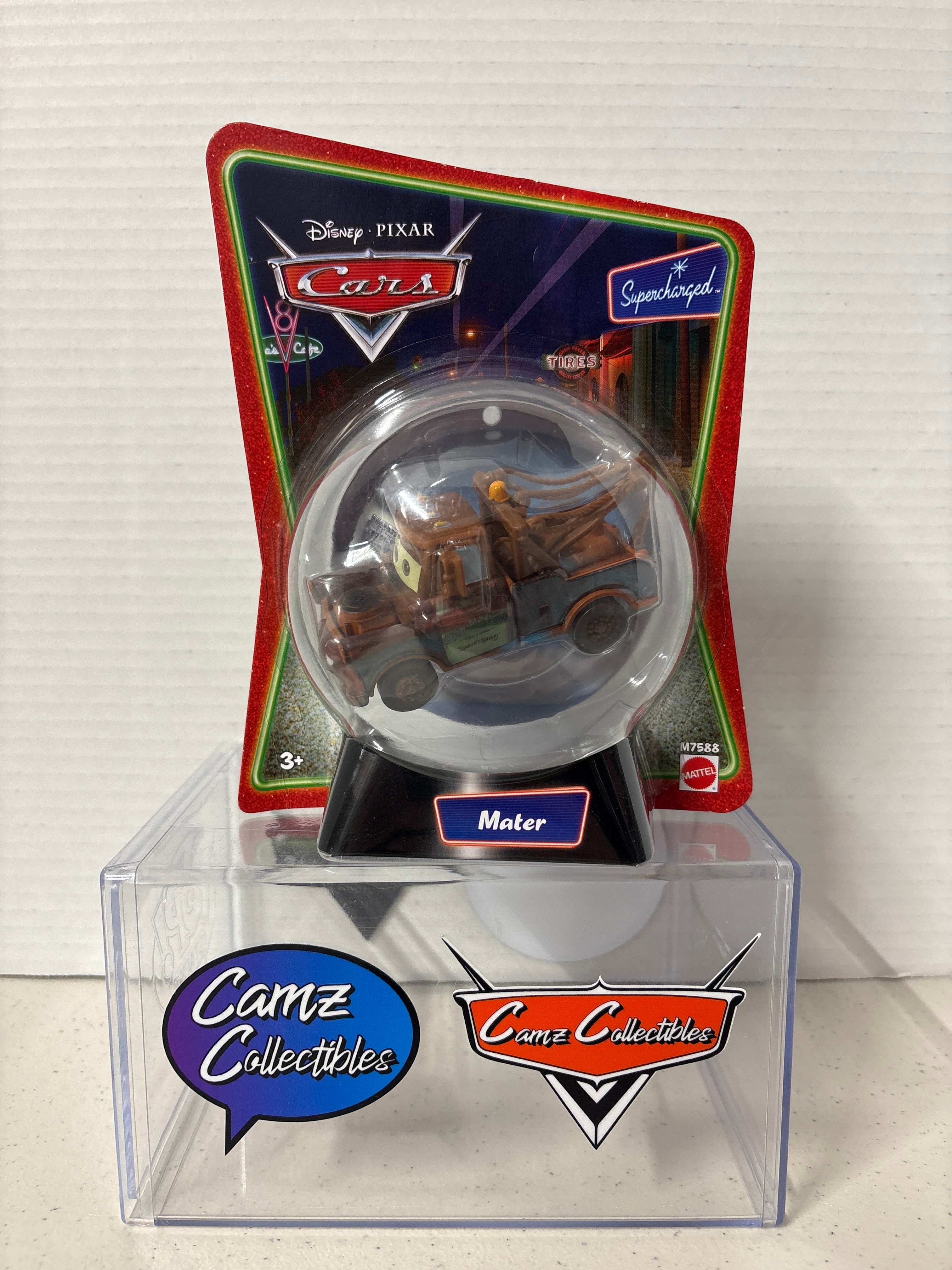 Disney Pixar Cars Christmas Snowglobe Supercharged Mater