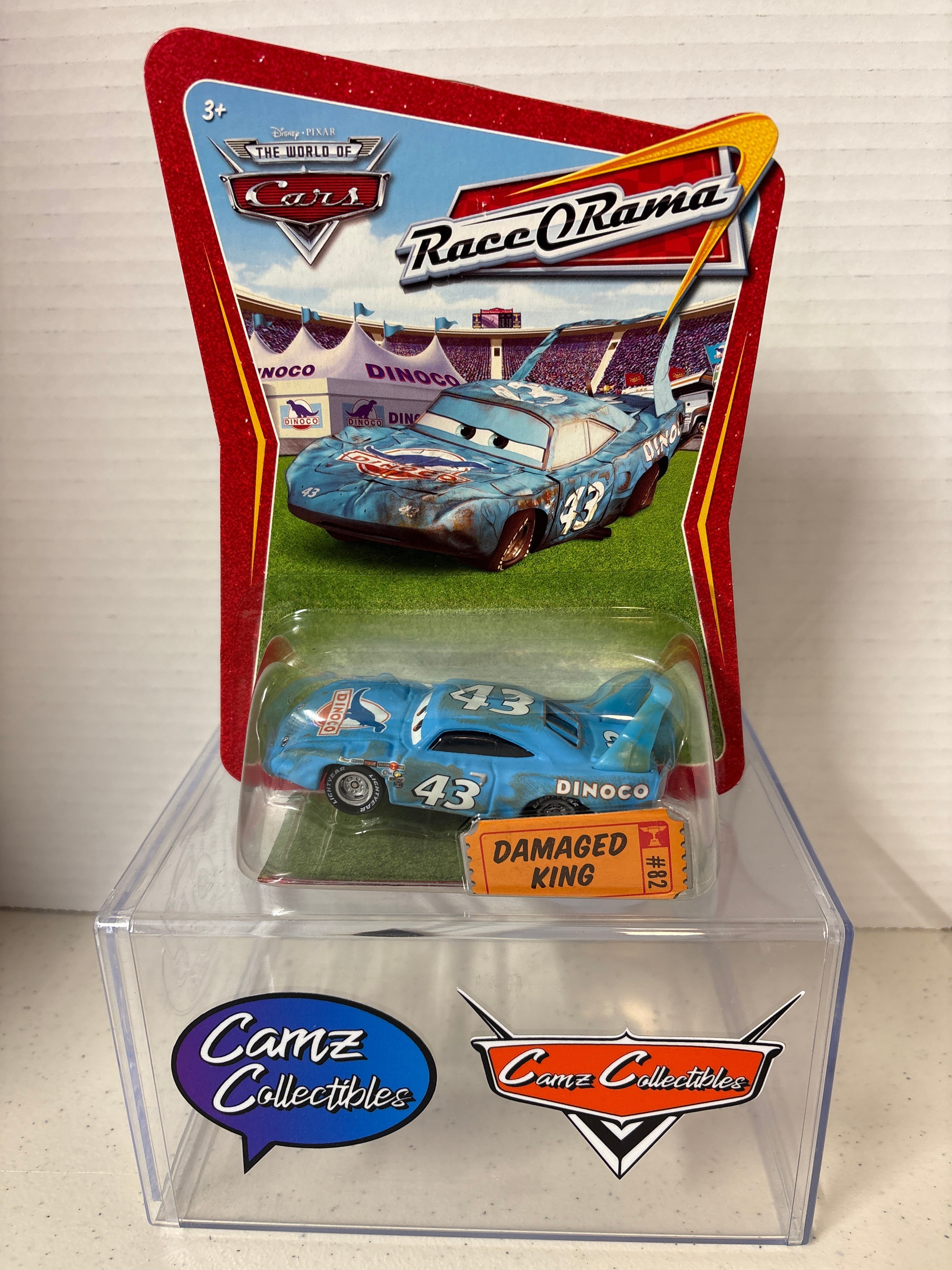 Disney Pixar Cars World of Cars Race O Rama Damaged King #43