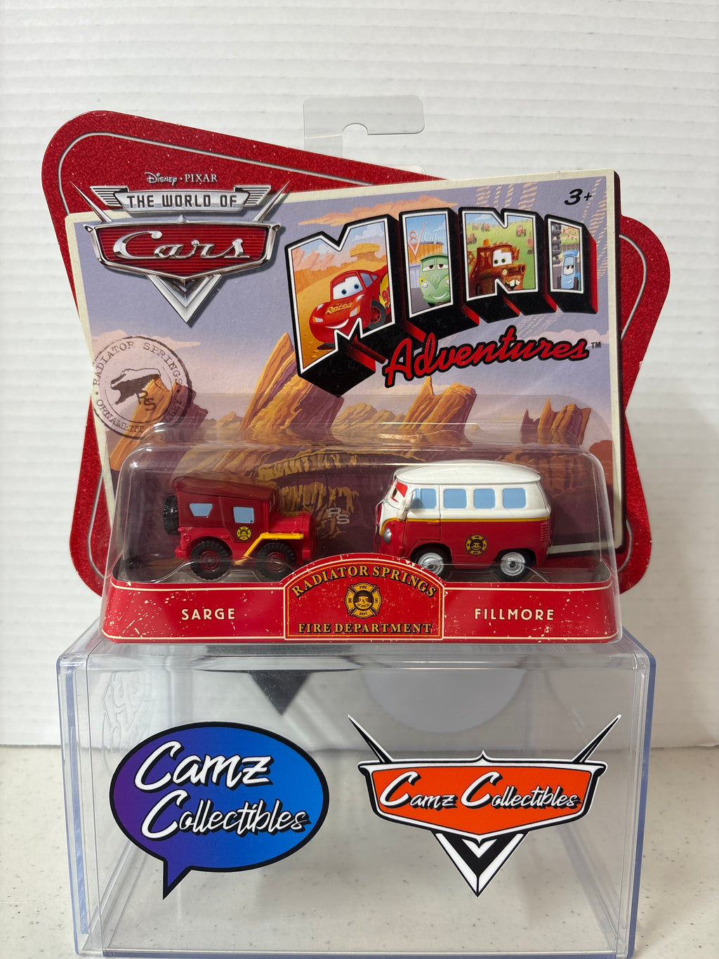 Disney Pixar Cars Mini Adventures Radiator Springs Fire Department Sarge & Fillmore