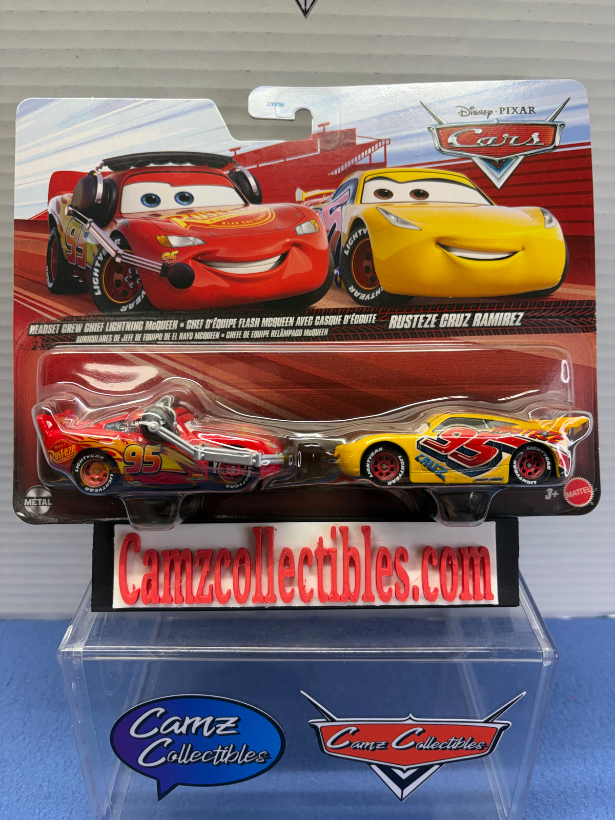 Disney Pixar Cars Headset Crew Chief Lightning McQueen and Rusteze Cruz Ramirez two pack