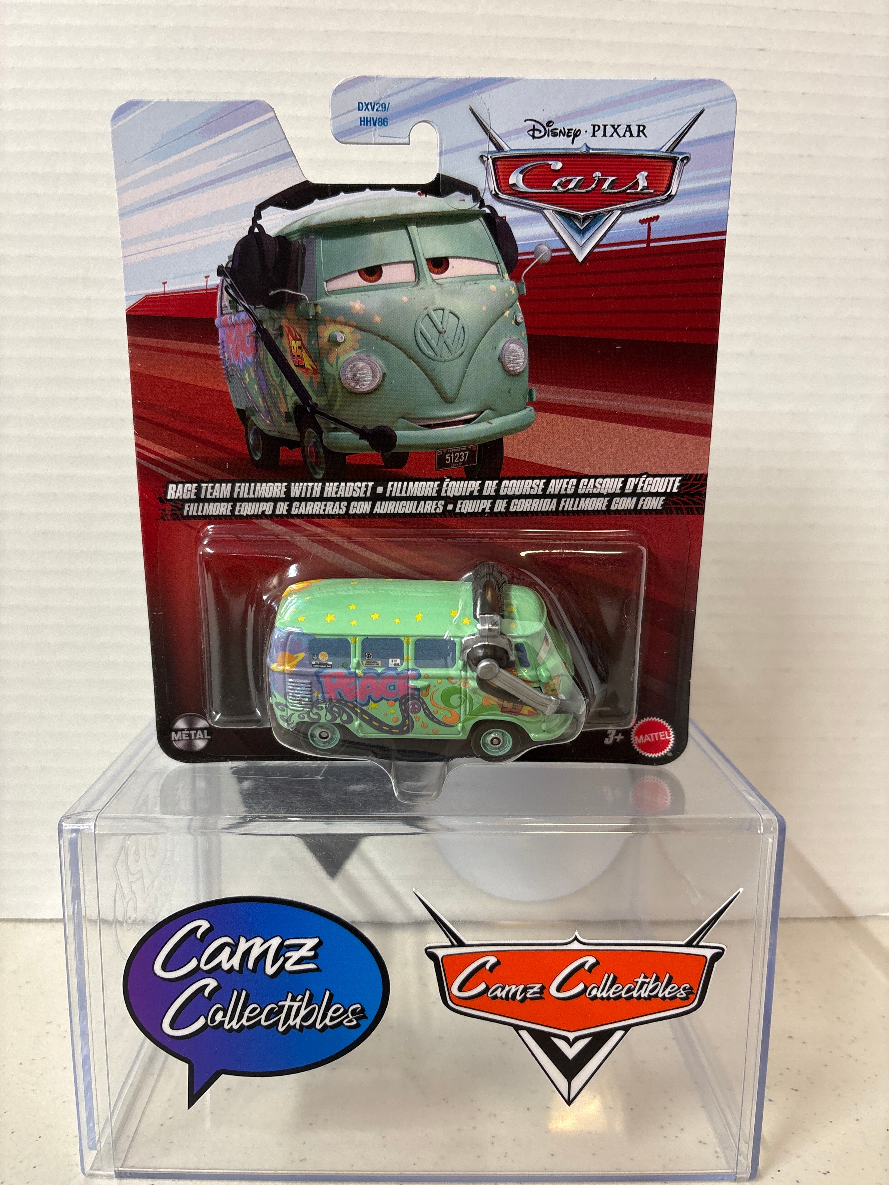 Disney Pixar Cars Race Team Filmore with Headset 2026 release on 2021 metal card