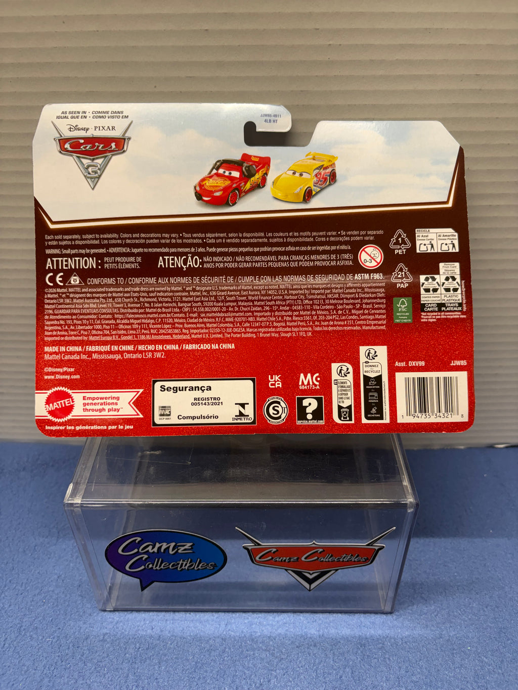 Disney Pixar Cars 20th Anniversary 2026 Headset Crew Chief Lightning McQueen & Rusteze Cruz Ramirez Two Pack - case DXV99-958G