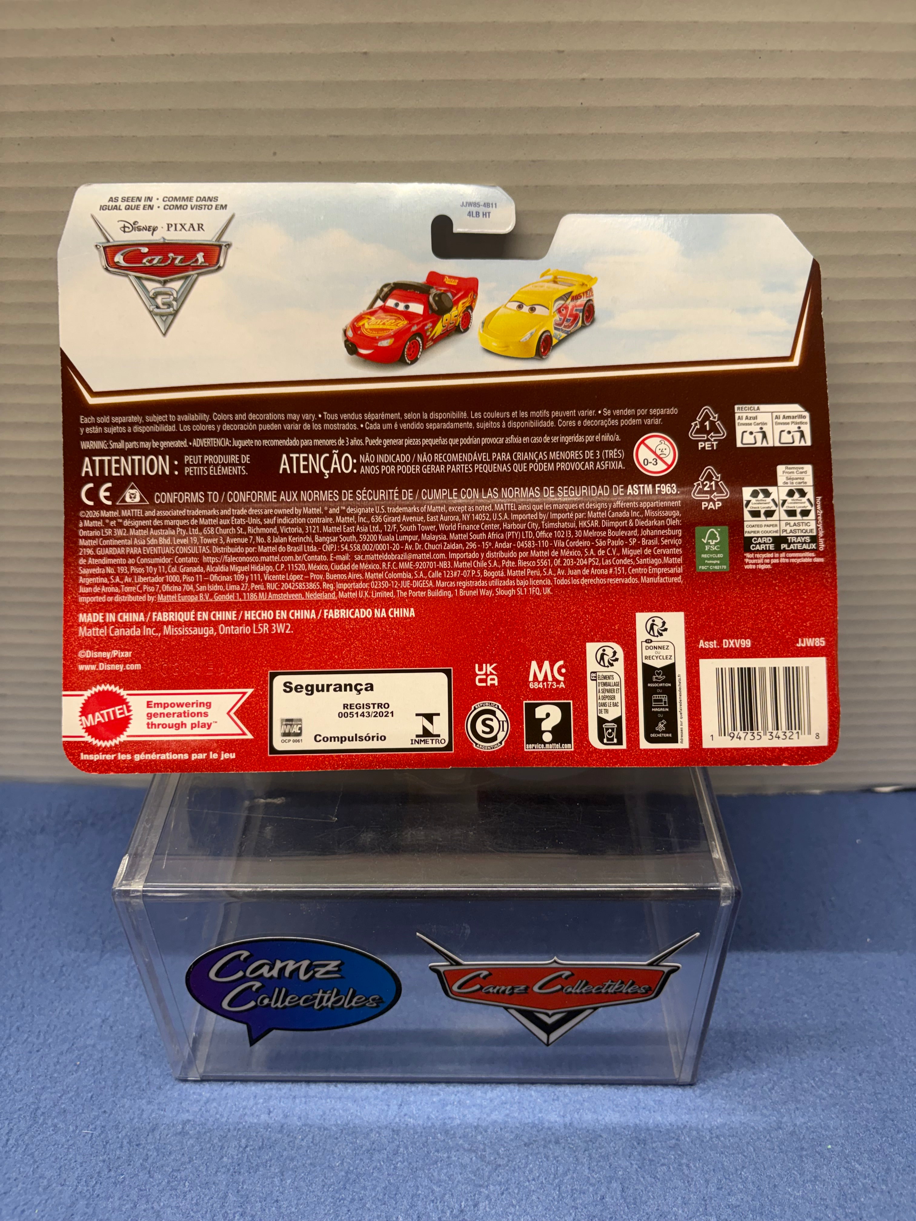 Disney Pixar Cars 20th Anniversary 2026 Headset Crew Chief Lightning McQueen & Rusteze Cruz Ramirez Two Pack - case DXV99-958G