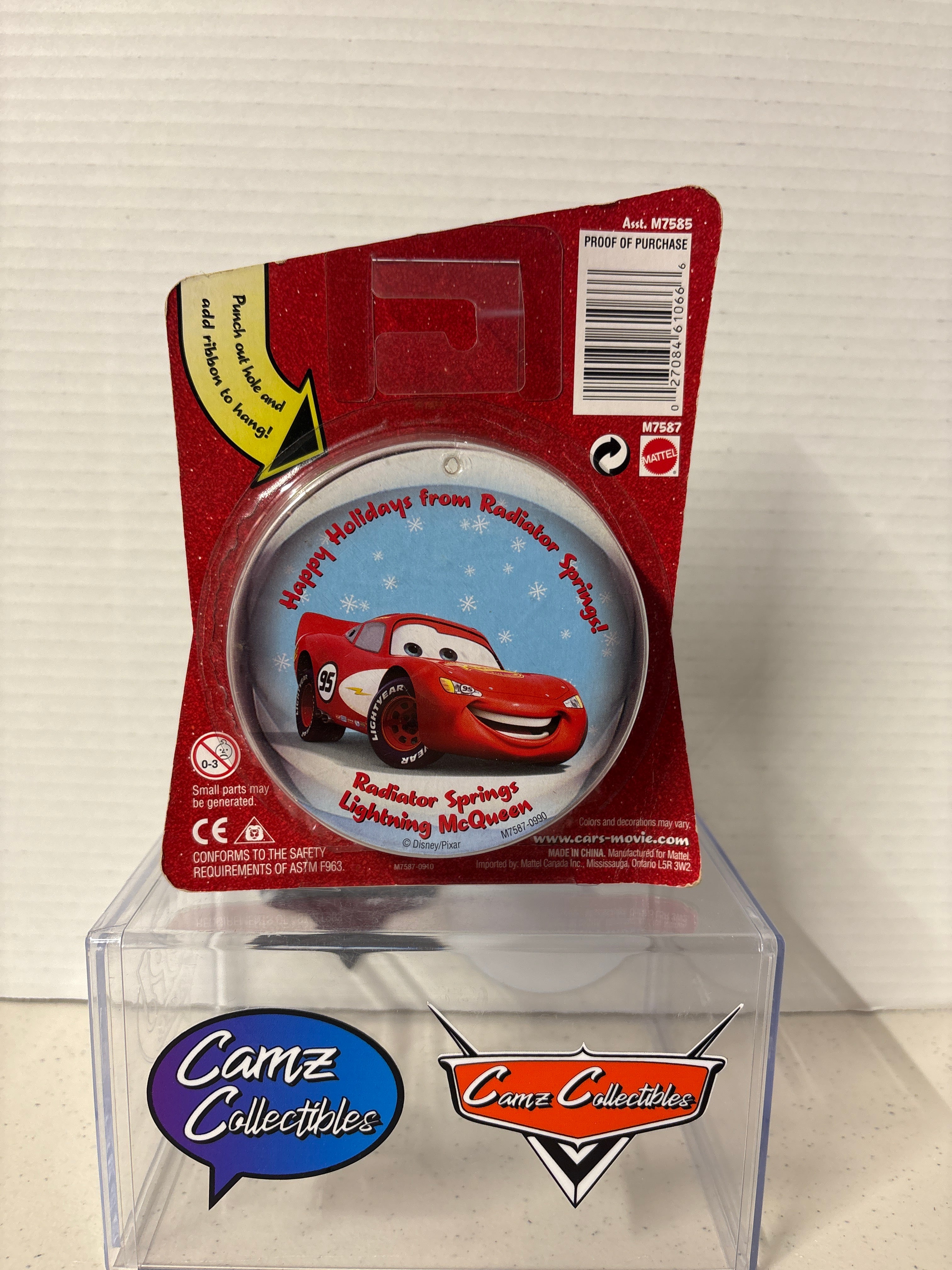 Disney Pixar Cars Christmas Snowglobe Supercharged Radiator Springs Lightning McQueen