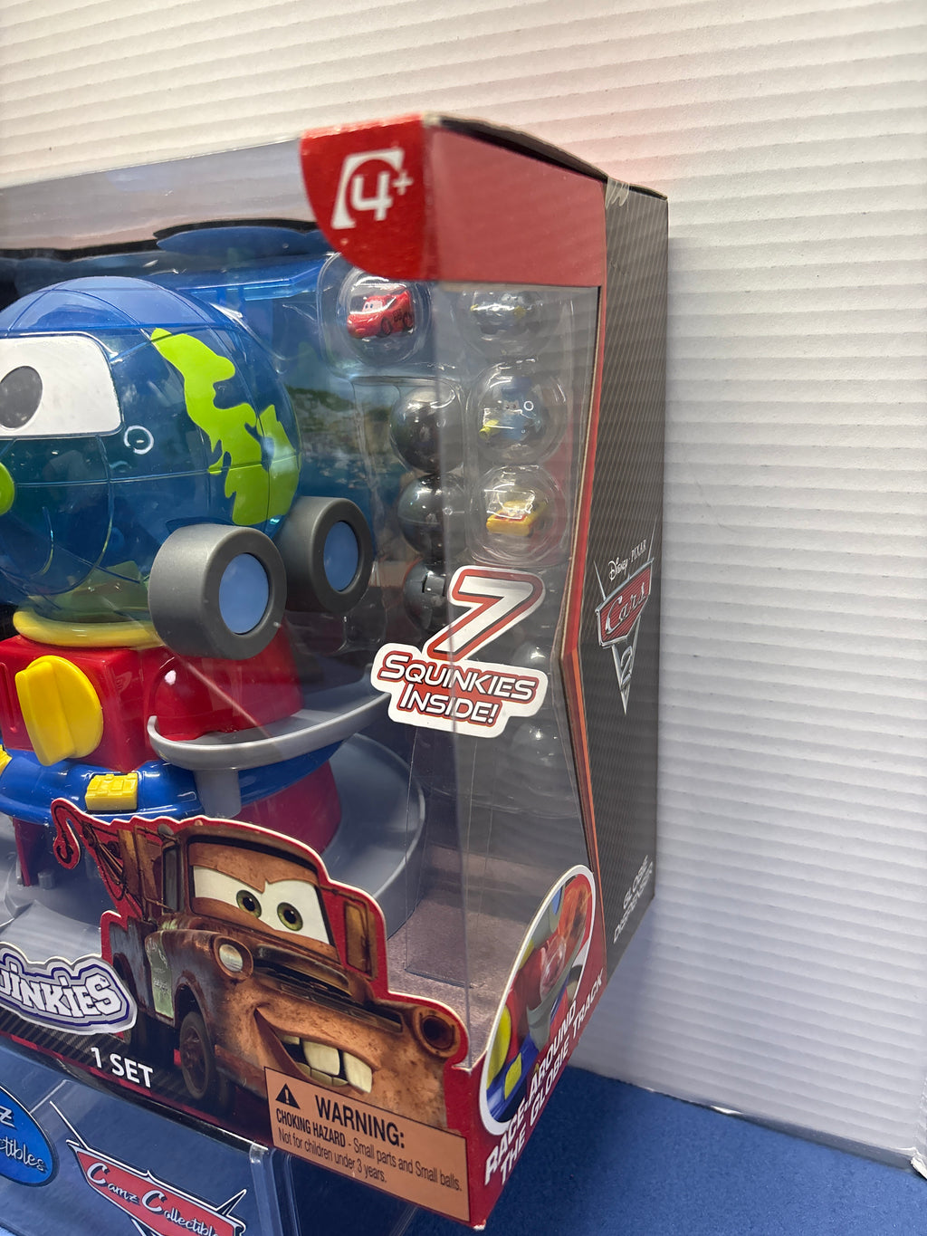 Disney Pixar Cars 2 Globie Dispenser Sealed with squinkies and coins
