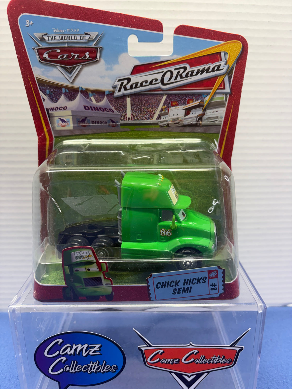 Disney Pixar Cars Race O Rama Mega Chick Hicks Semi #8 (missing mega sticker)