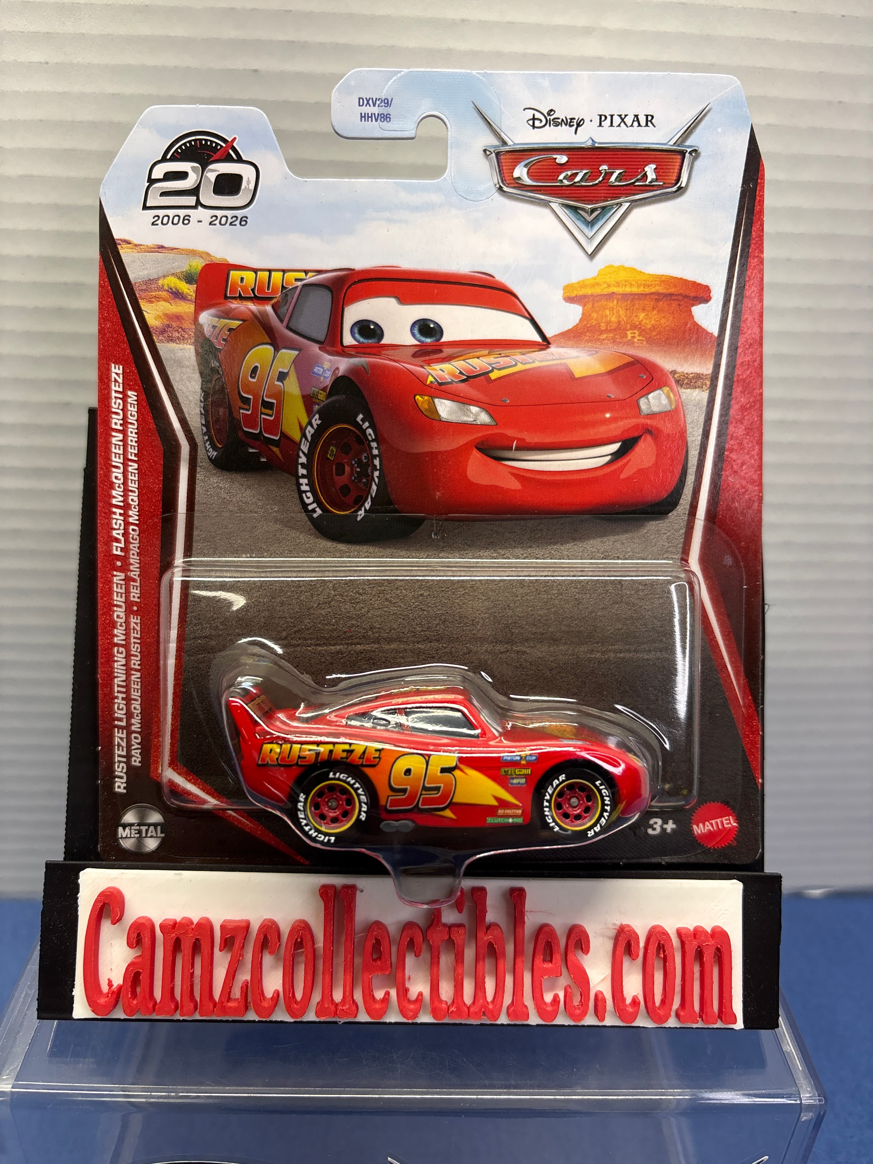Disney Pixar Cars 2026 20th Anniversary Singles Case DXV29-95H - Rusteze Lightning McQueen