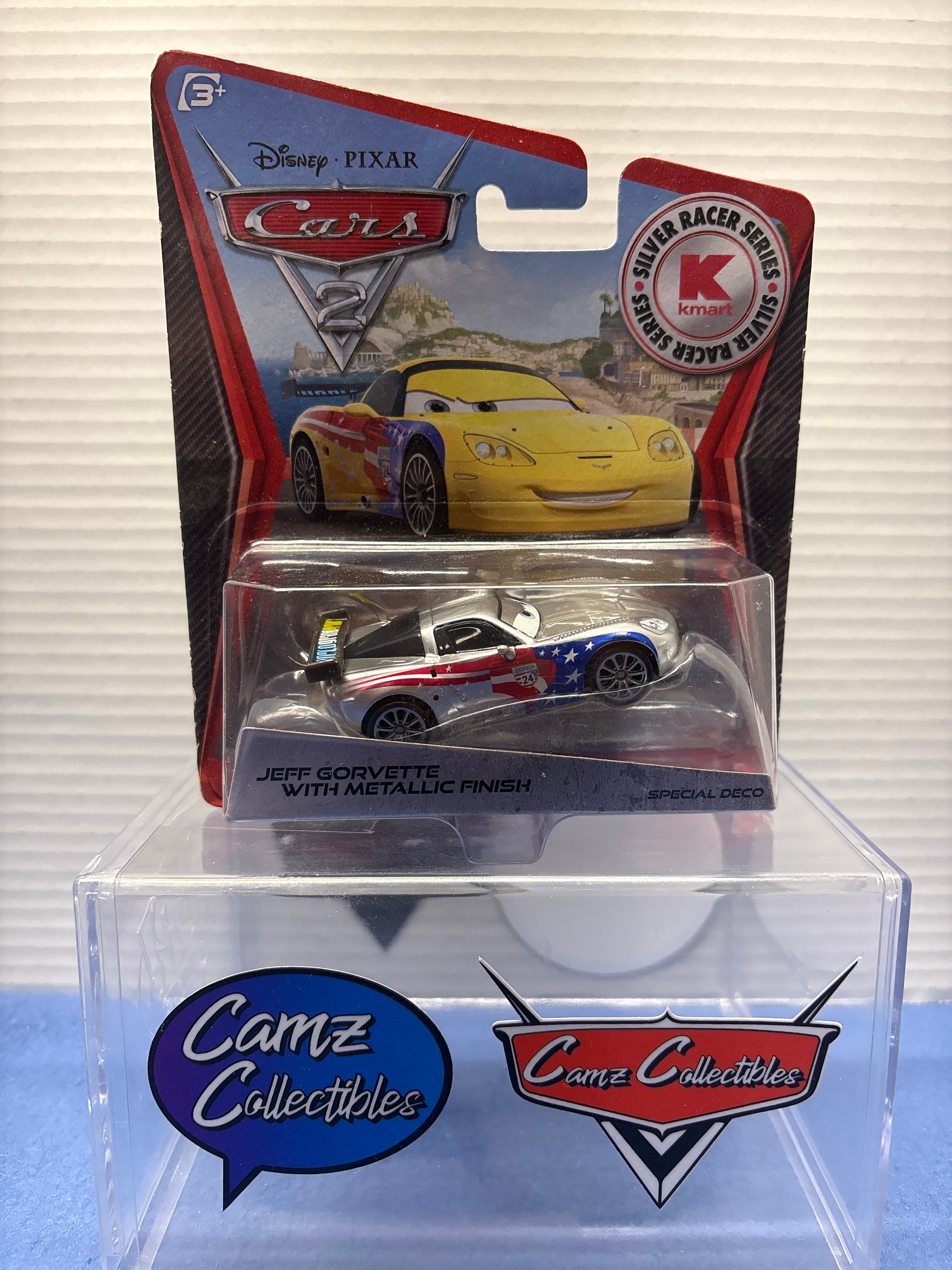 Disney Pixar Cars Silver Series Kmart Exclusive Jeff Gorvette  with Metallic Finish