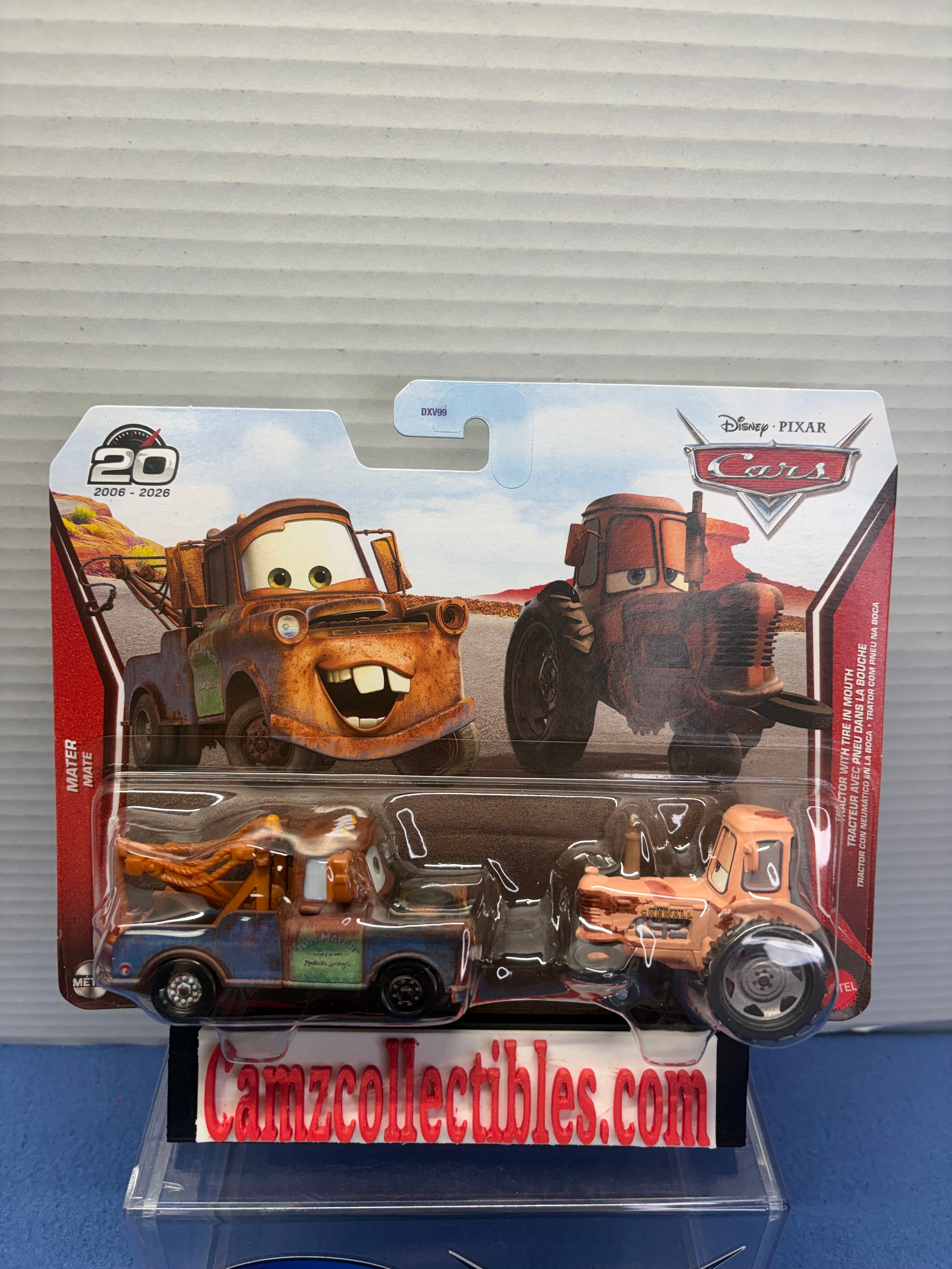Disney Pixar Cars 2026 20th Anniversary Mater & Tractor two pack case 958H