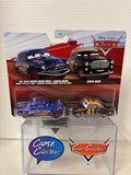 Disney Pixar Cars 2-pack Dirt Track Fabulous Hudson Hornet & Clovis Rider