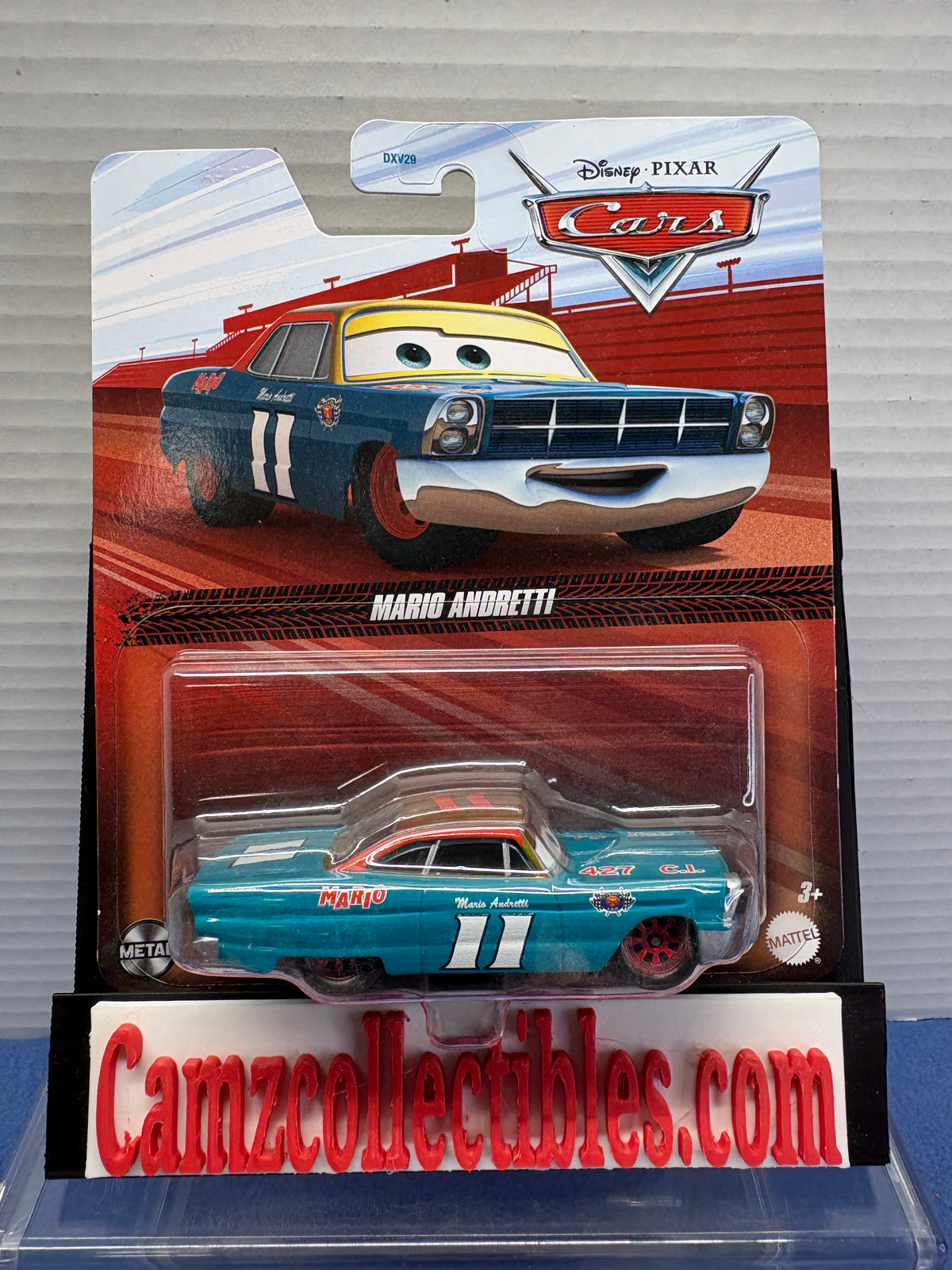 Disney Pixar Cars Mario Andretti #11 Metal Card