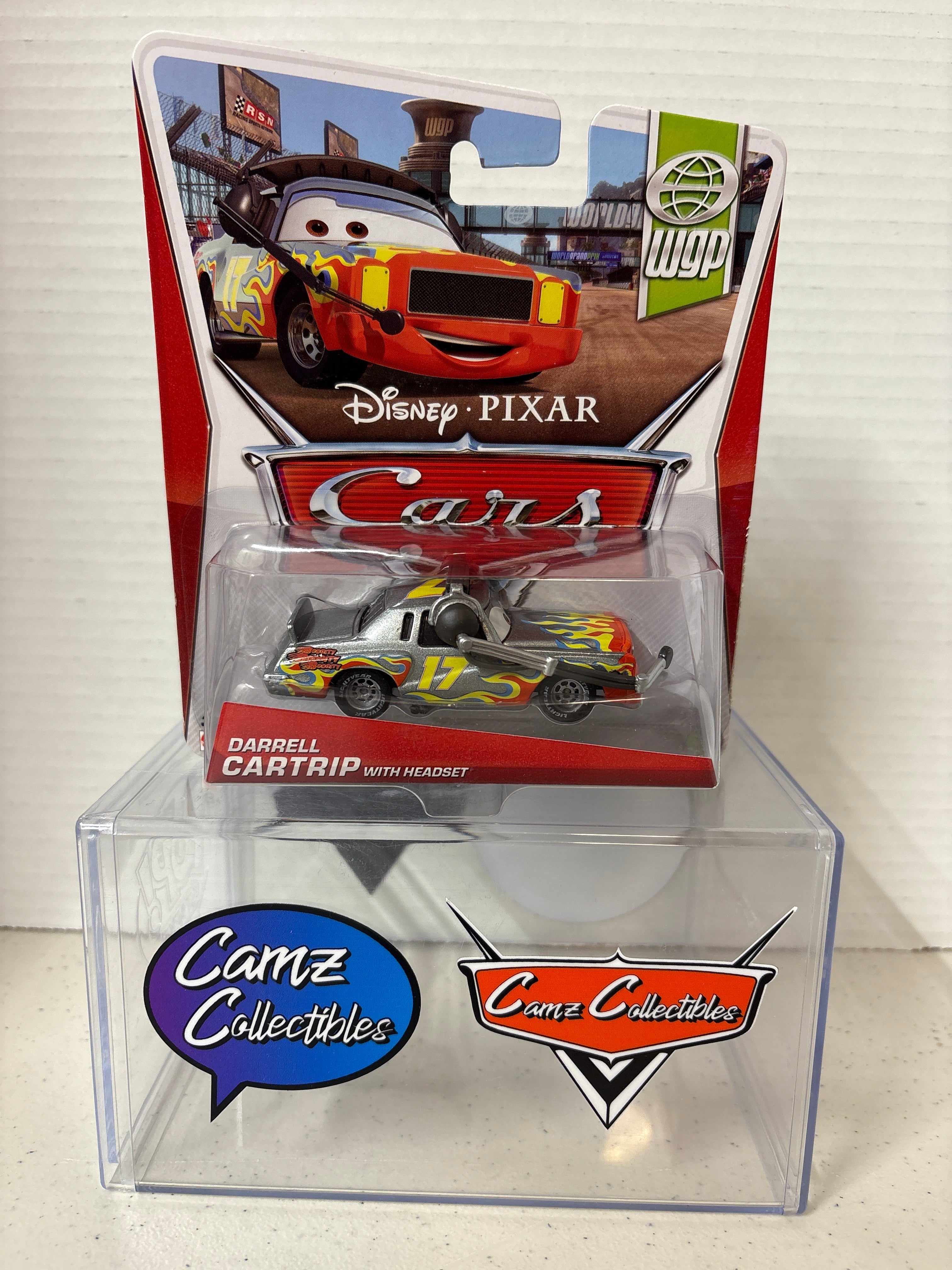 Disney Pixar Cars WGP Darrell Cartrip with headset