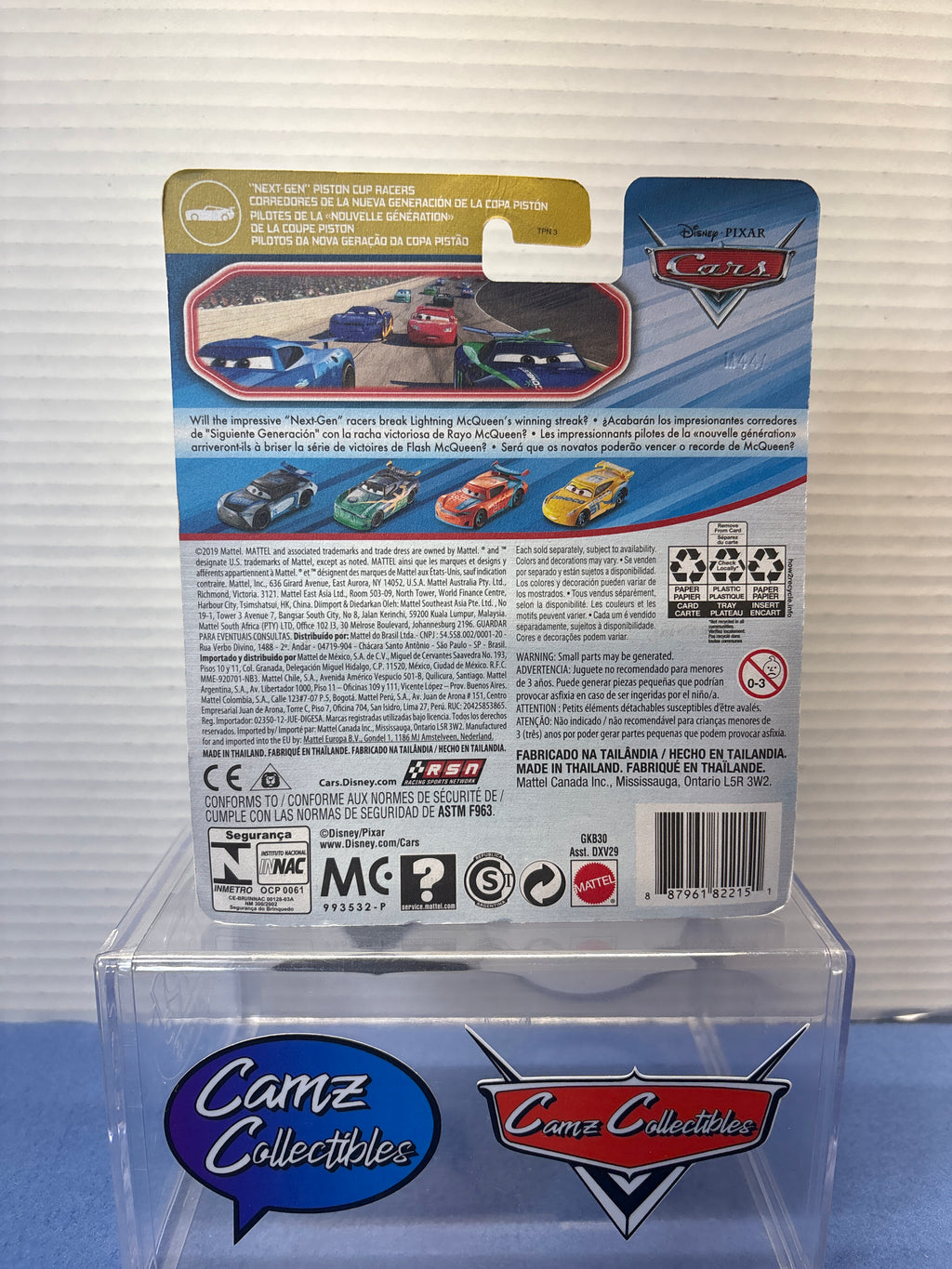 Disney Pixar Cars Paul Conrev #90  Bumper Save on Next Gen Piston Cup Racers card