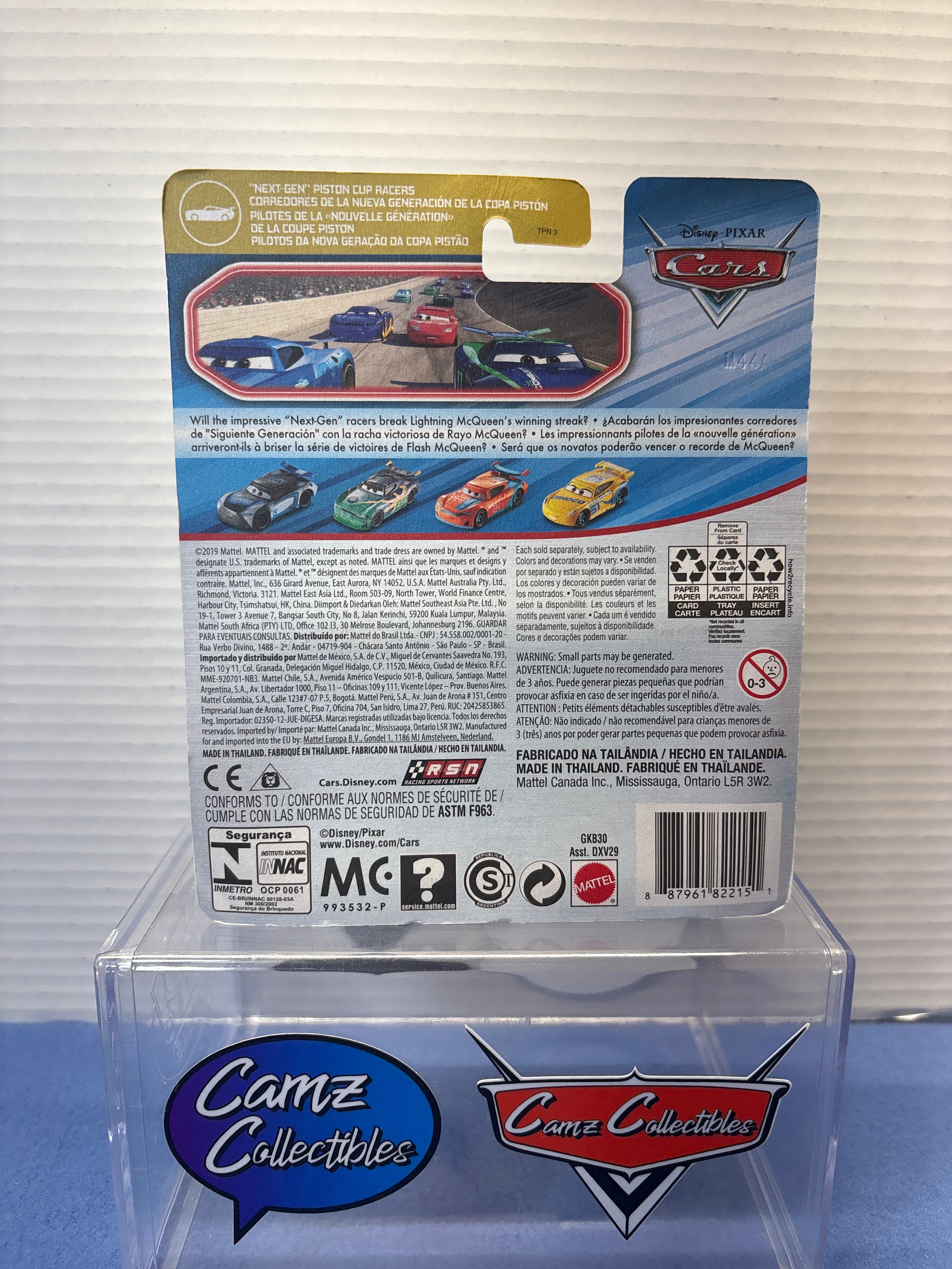 Disney Pixar Cars Paul Conrev #90  Bumper Save on Next Gen Piston Cup Racers card