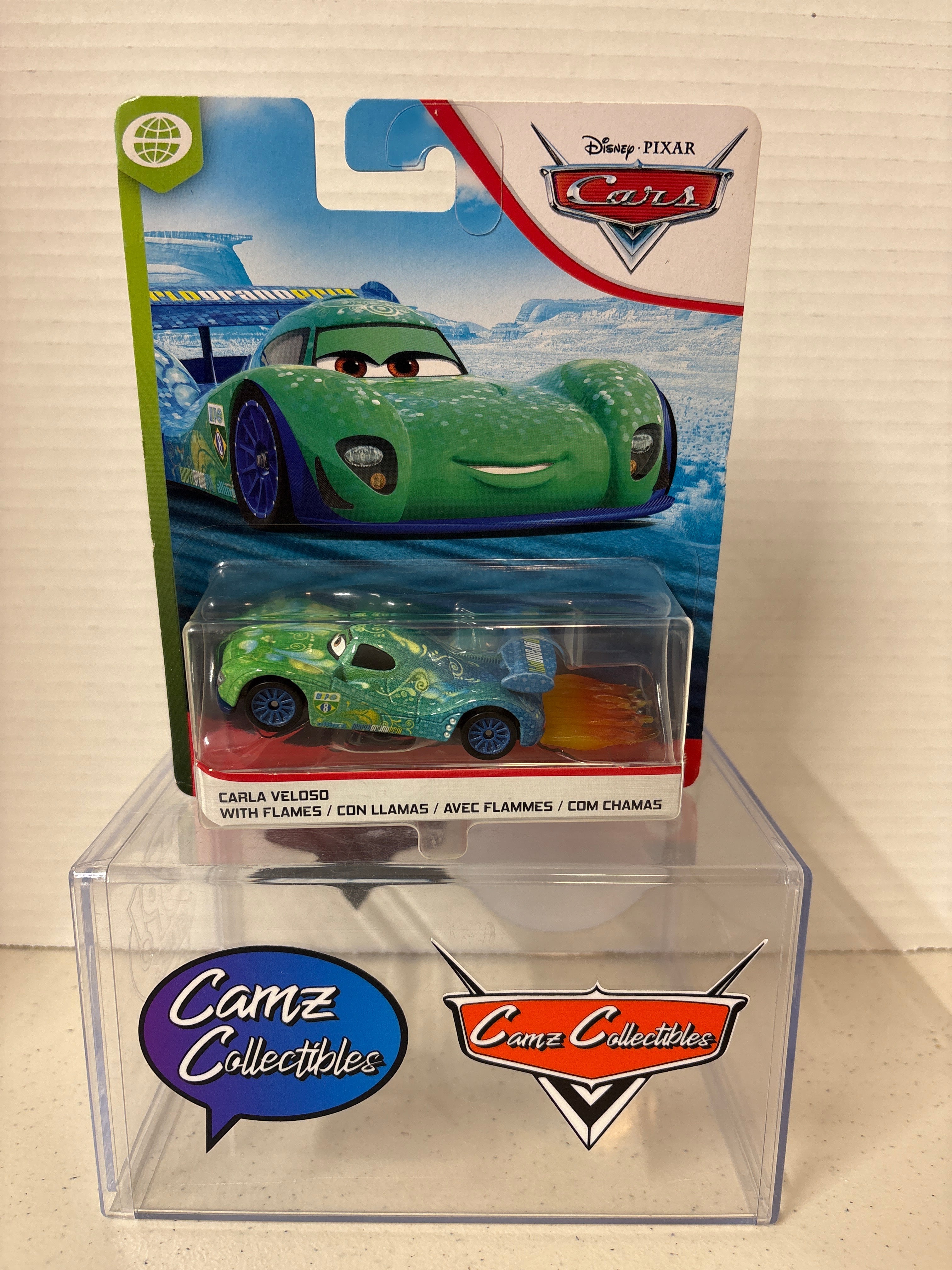 Disney Pixar Cars 2 Carla Veloso with flames WGP