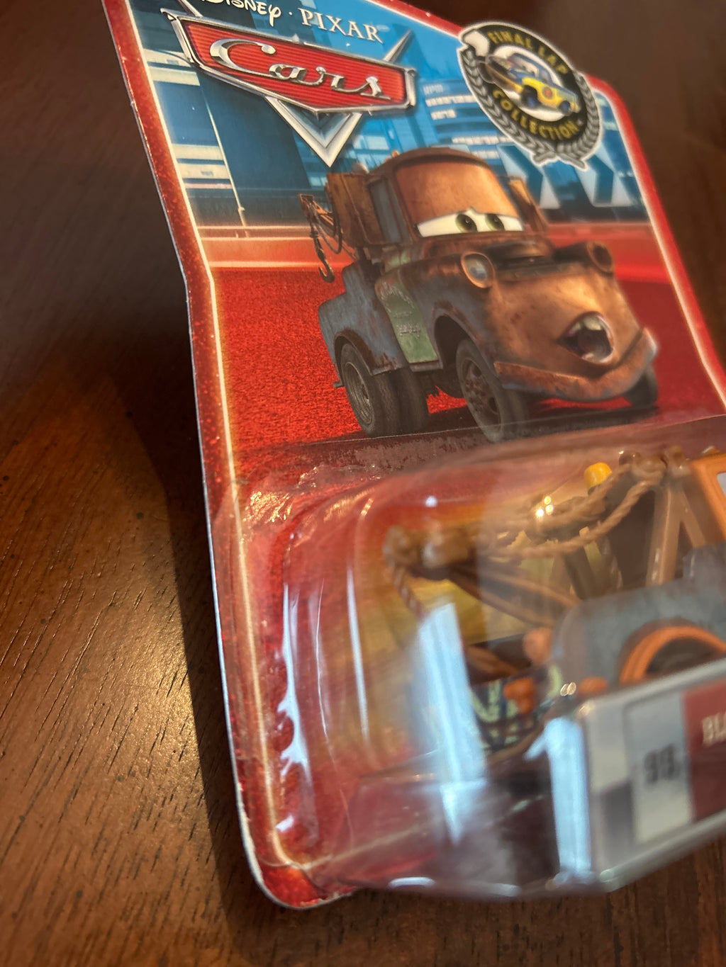 Disney Pixar Cars Final Lap Collection Blowing Bubbles Mater/blister taped on left