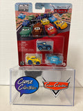 Disney Pixar Cars Mini Racers - Dinoco Cruz Ramirez, Dinoco Lightning McQueen & Rotor Turbosky