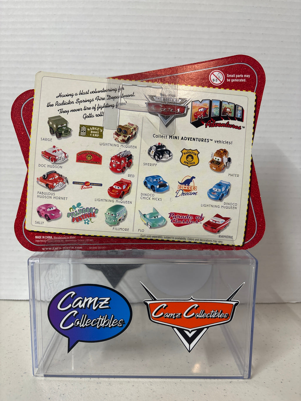Disney Pixar Cars World of Cars Mini Adventures Radiator Springs Fire Department Doc Hudson & Red