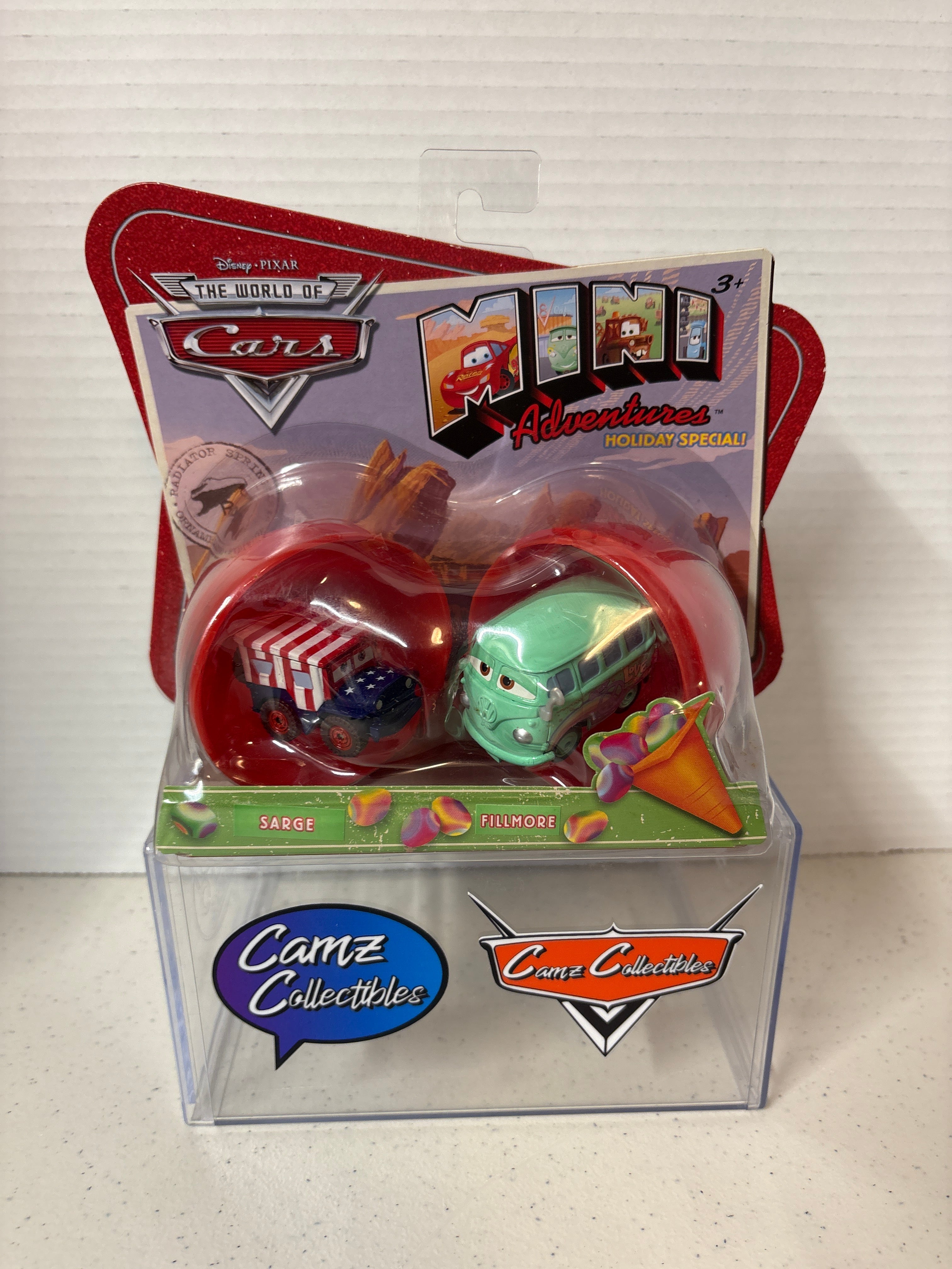 Disney Pixar Cars World of Cars Sarge & Fillmore Holiday Special Mini Adventure