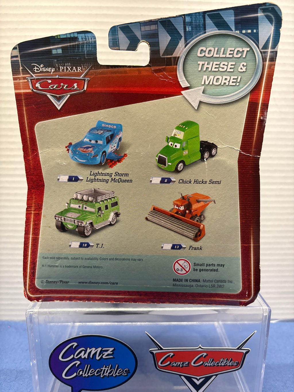 Disney Pixar Cars Deluxe T.J Hummer (card condition)