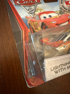 Disney Pixar Cars 2 Kmart Exclusive Silver Racer Series Lightning McQueen with Metallic Finish Loose Bubble
