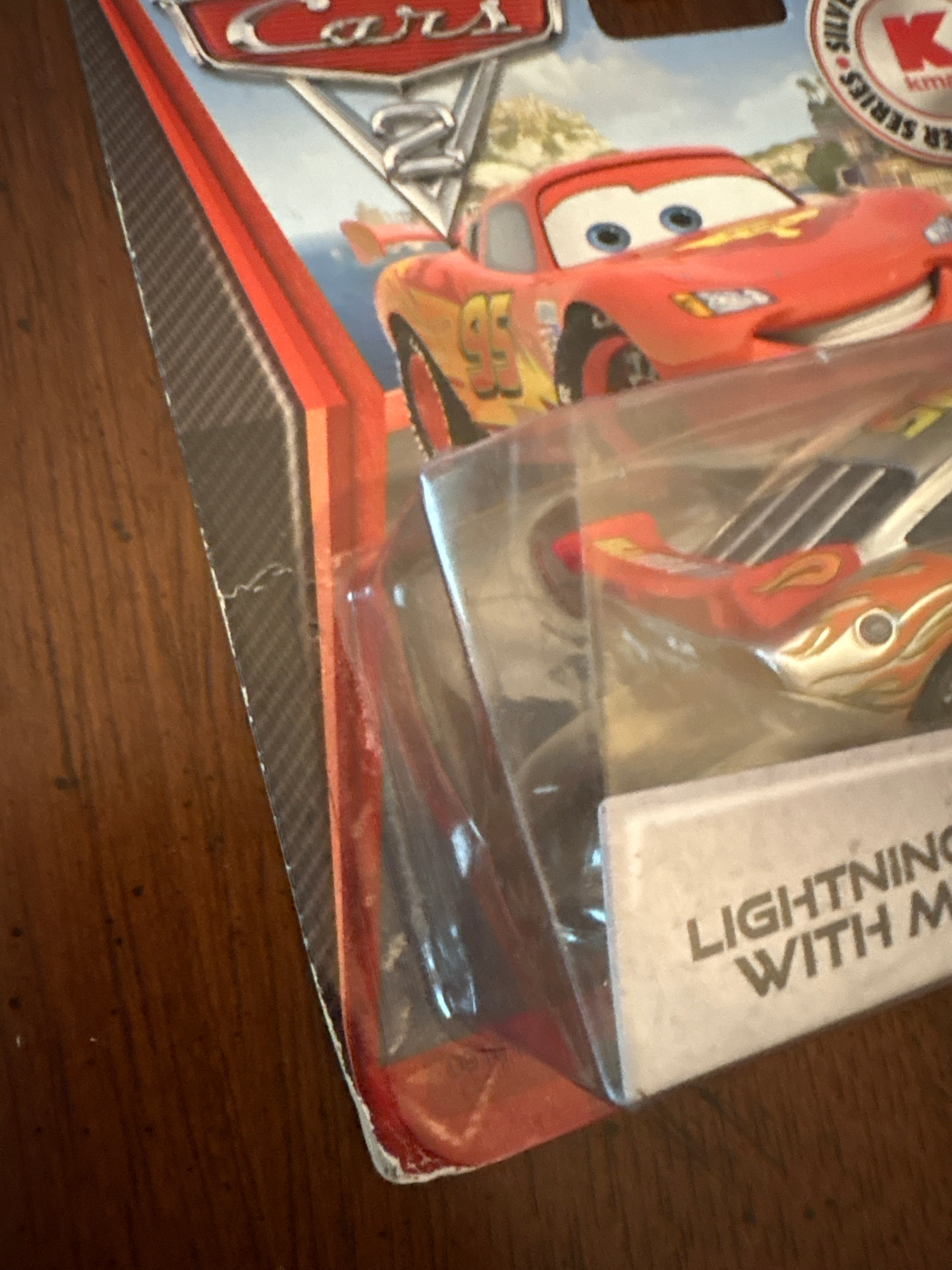 Disney Pixar Cars 2 Kmart Exclusive Silver Racer Series Lightning McQueen with Metallic Finish Loose Bubble