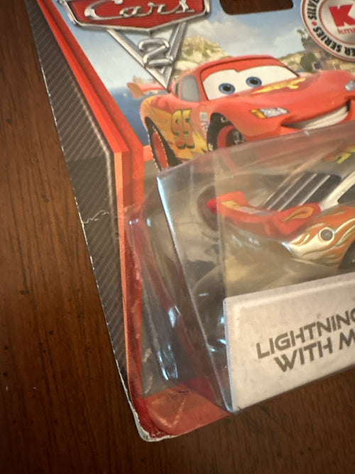 Disney Pixar Cars 2 Kmart Exclusive Silver Racer Series Lightning McQueen with Metallic Finish Loose Bubble