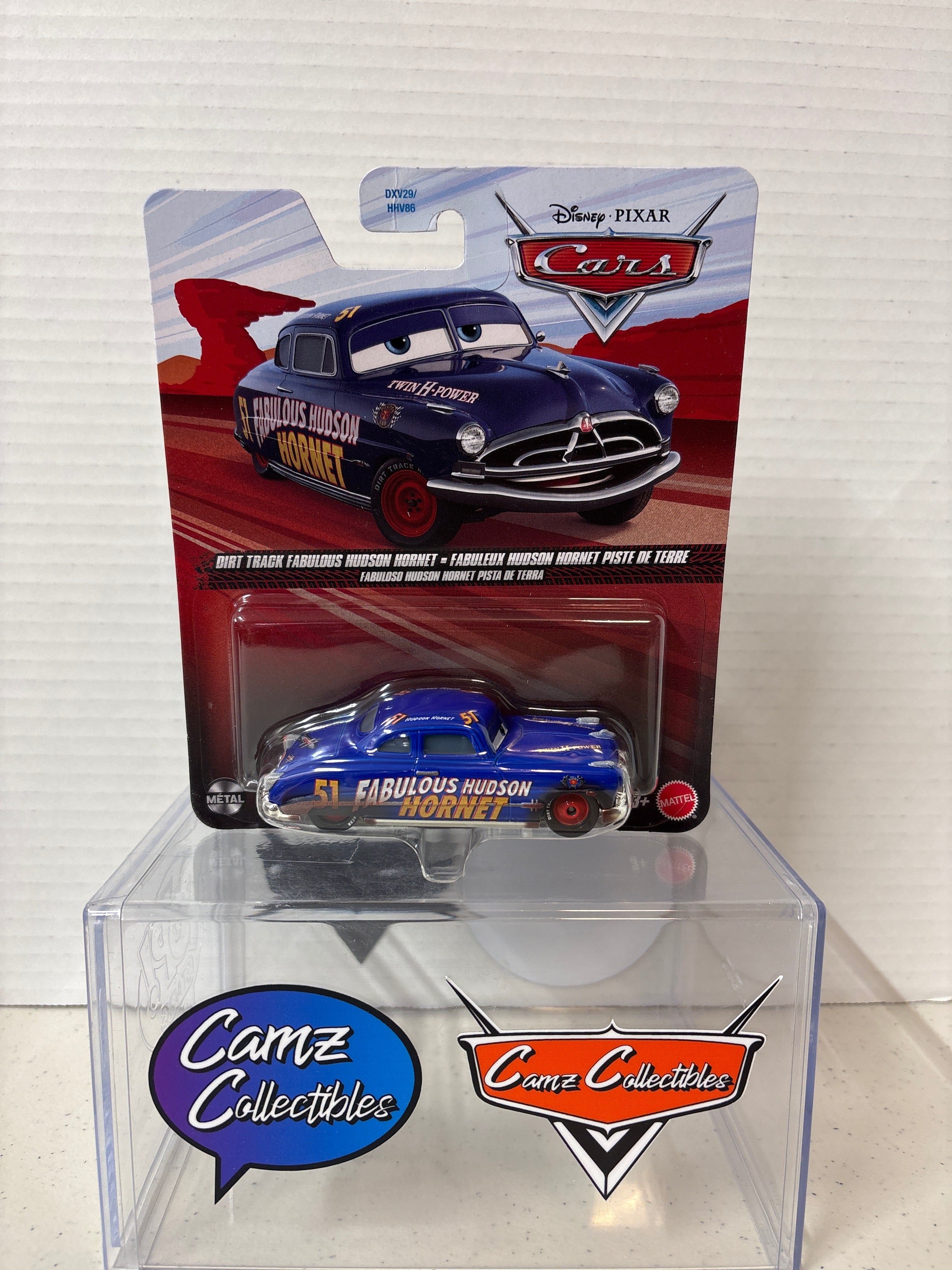 Disney Pixar Cars Dirt Track Fabulous Hudson Hornet 2026 re release on 2021 metal card