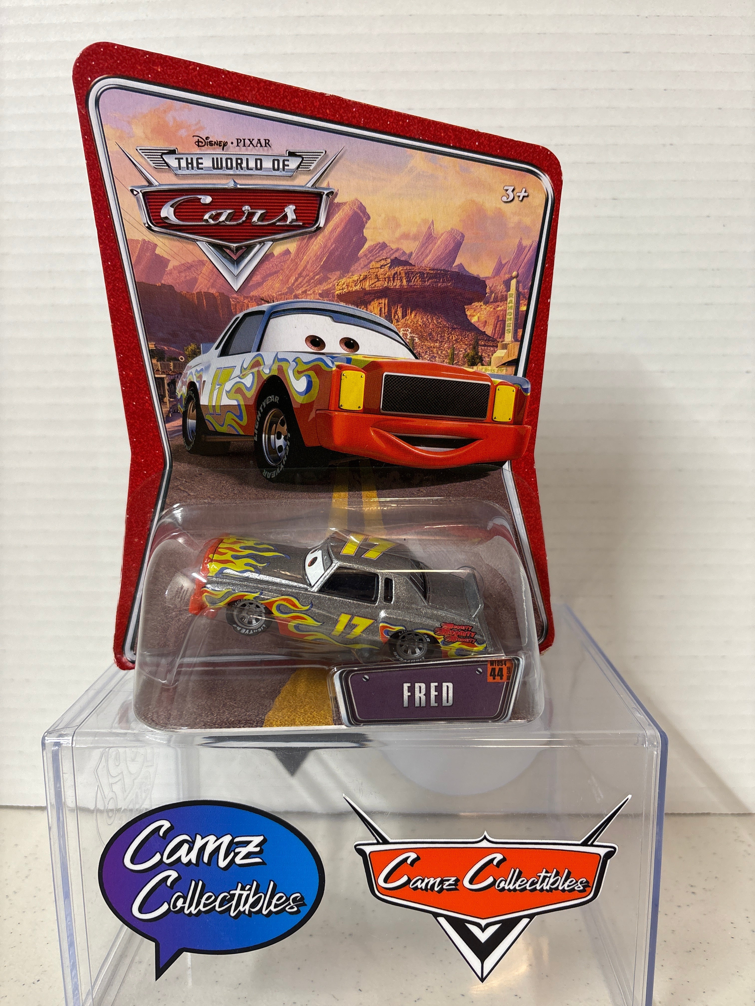 Disney Pixar World of Cars Darrel Cartrip with Fred name (Error card)