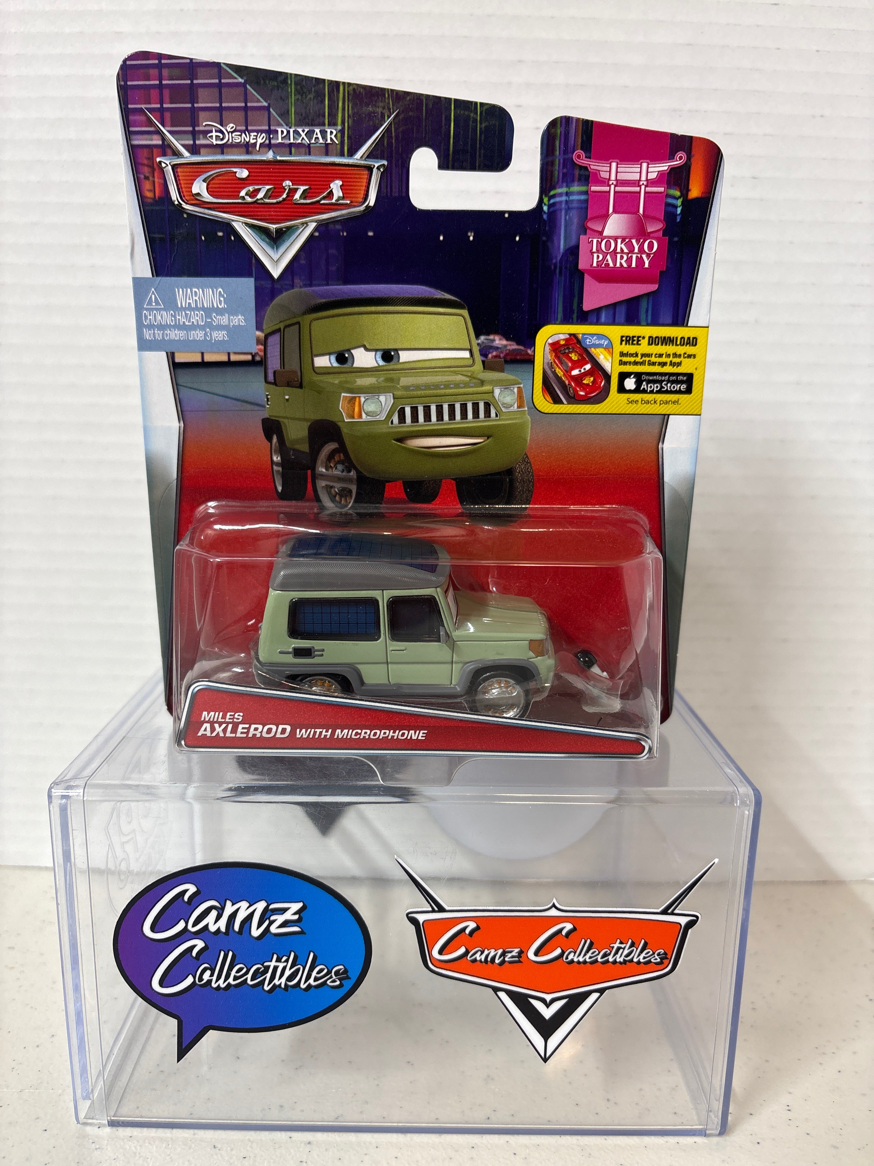 Disney Pixar Cars 2 Tokyo Party Miles Axelrod with Microphone