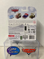 Disney Pixar Cars Christmas Lightning McQueen on metal 2021 card