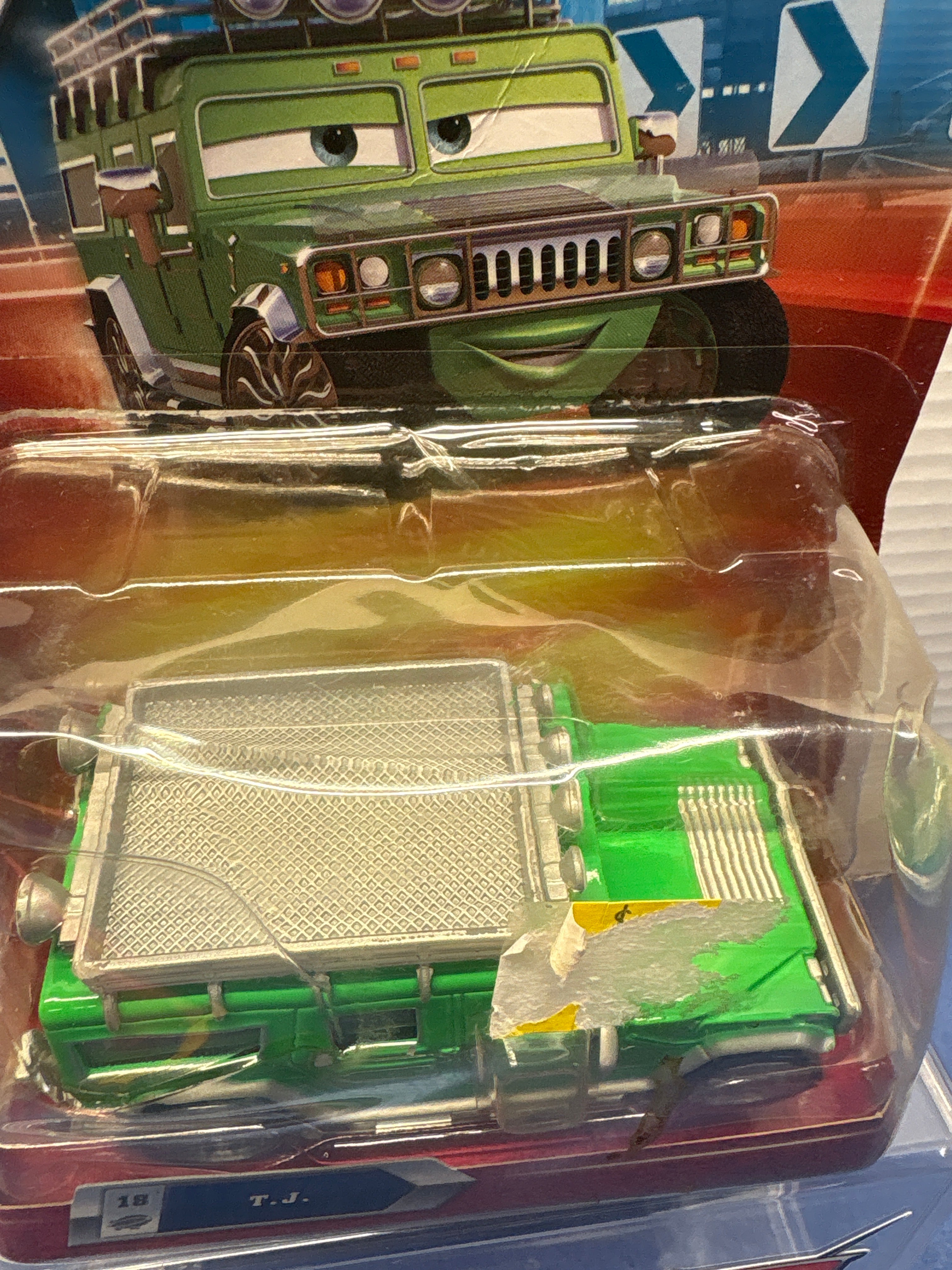 Disney Pixar Cars Deluxe T.J Hummer (card condition)