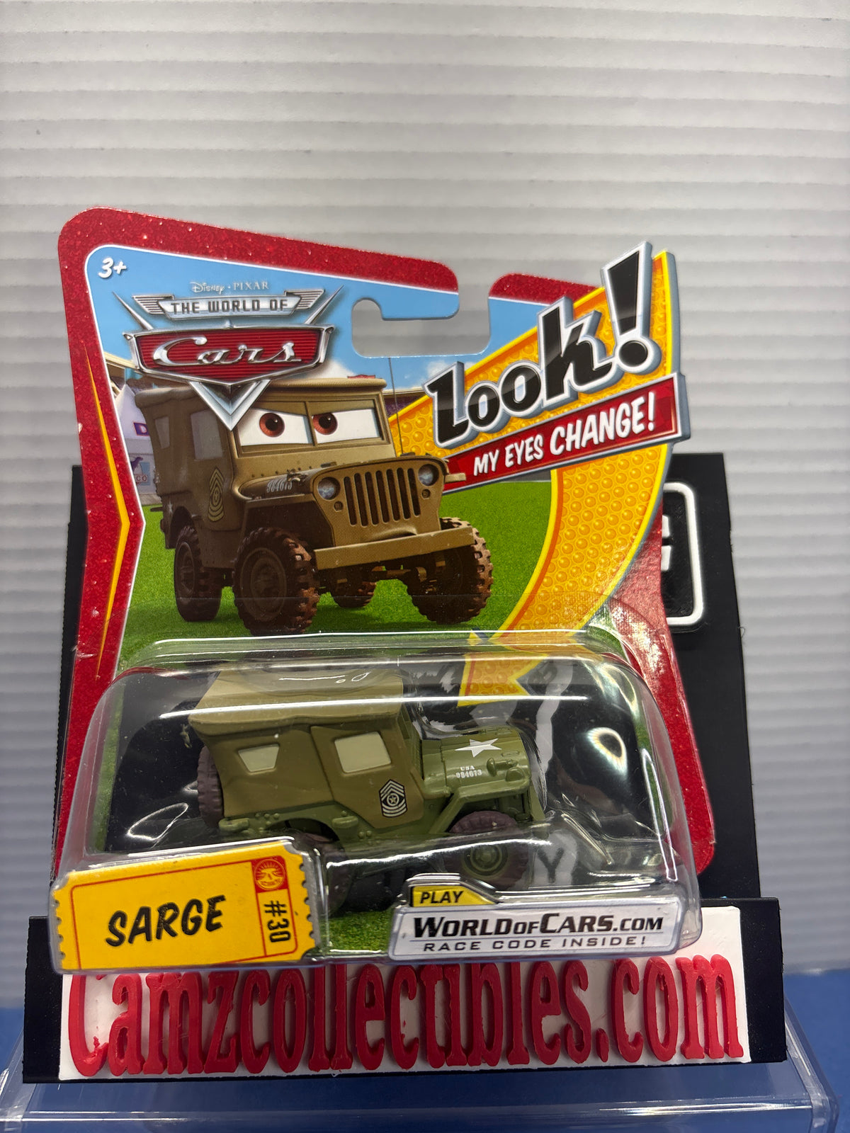 Disney Pixar Cars World of Cars lenticular eyes Sarge #30