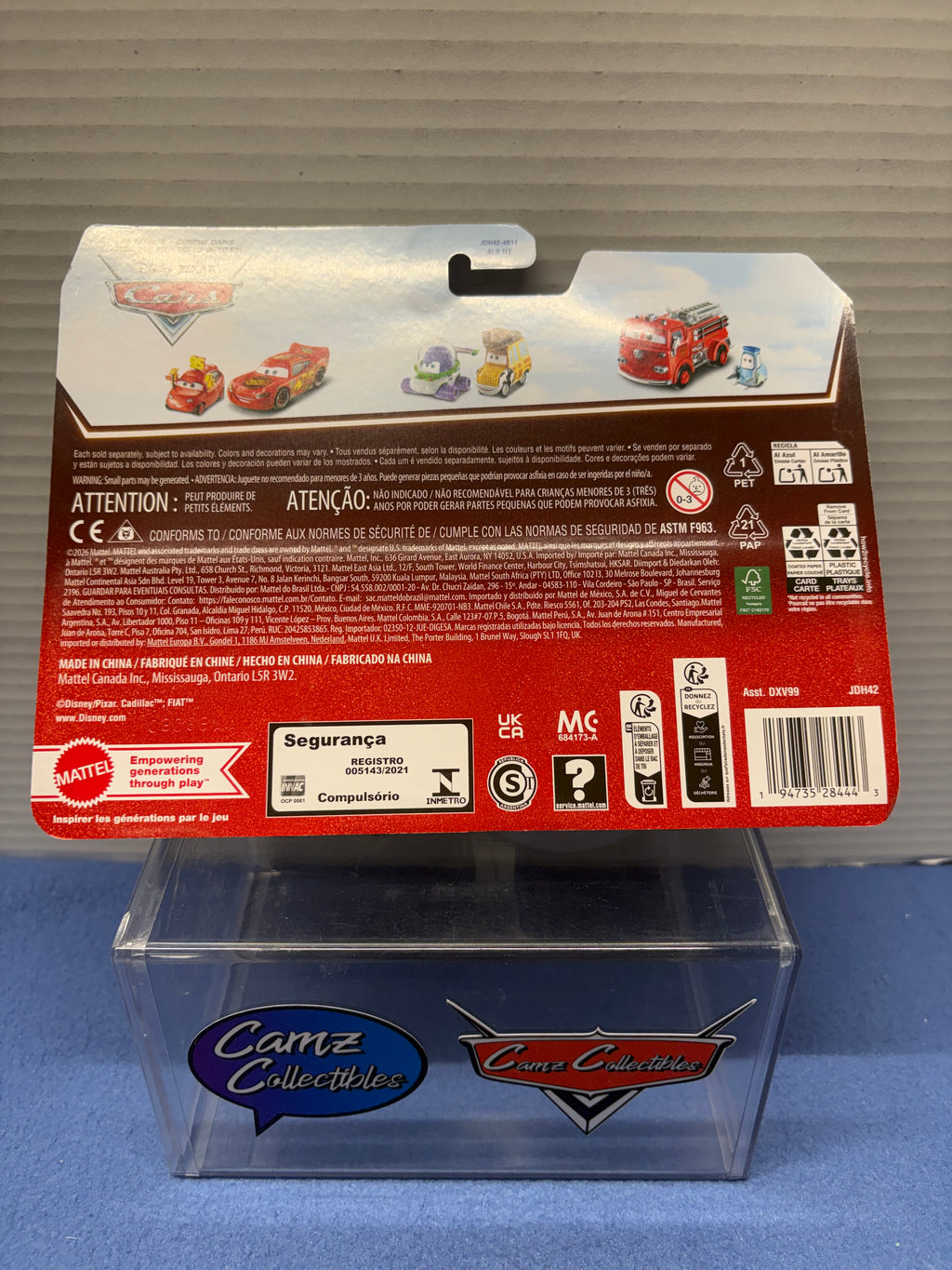 Disney Pixar Cars 20th Anniversary 2026 Bling Bling Lightning McQueen & Tex Dinoco Two Pack - case DXV99-958G