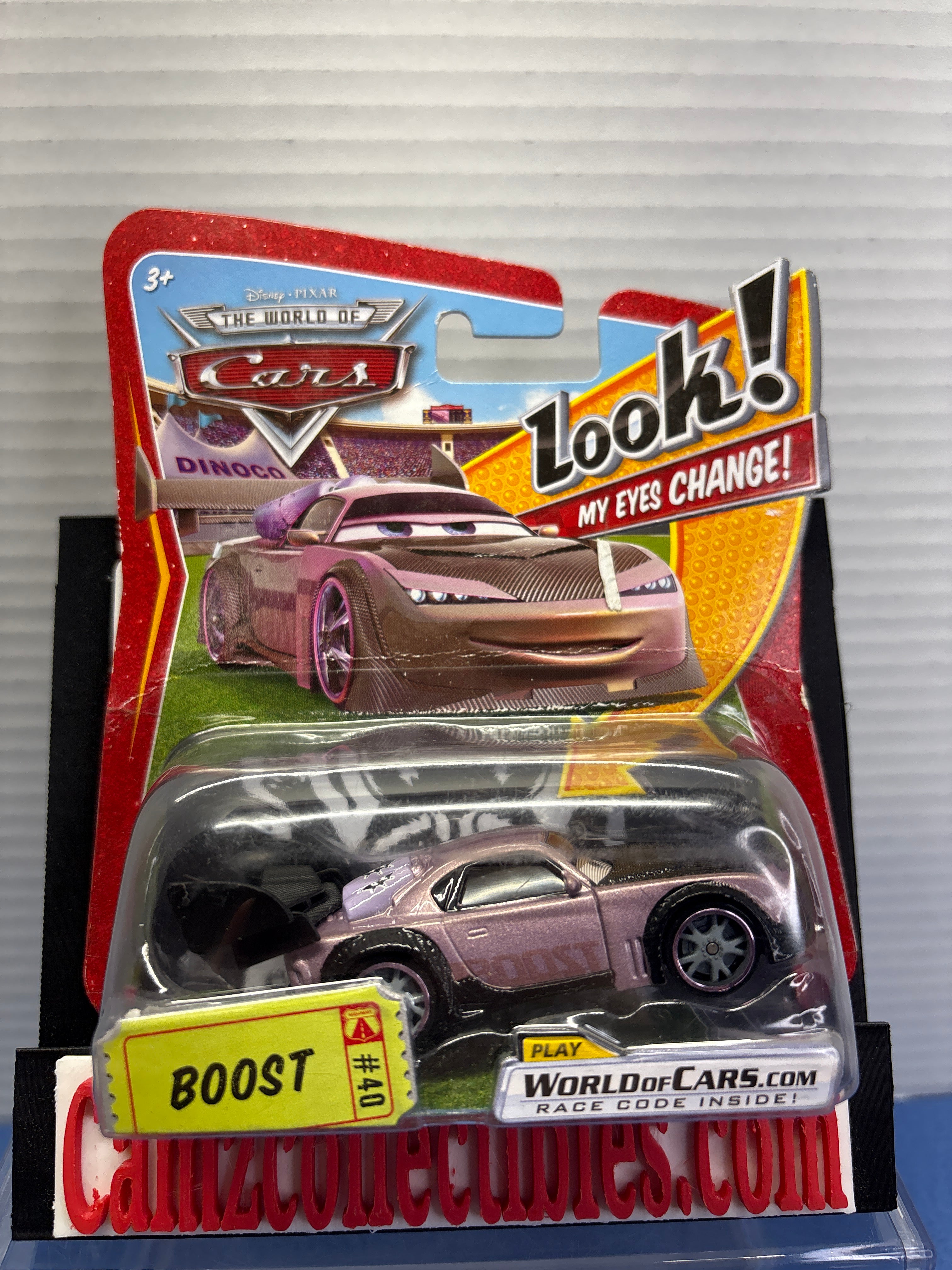 Disney Pixar Cars World of Cars Lenticular Eyes Boost (creased card)