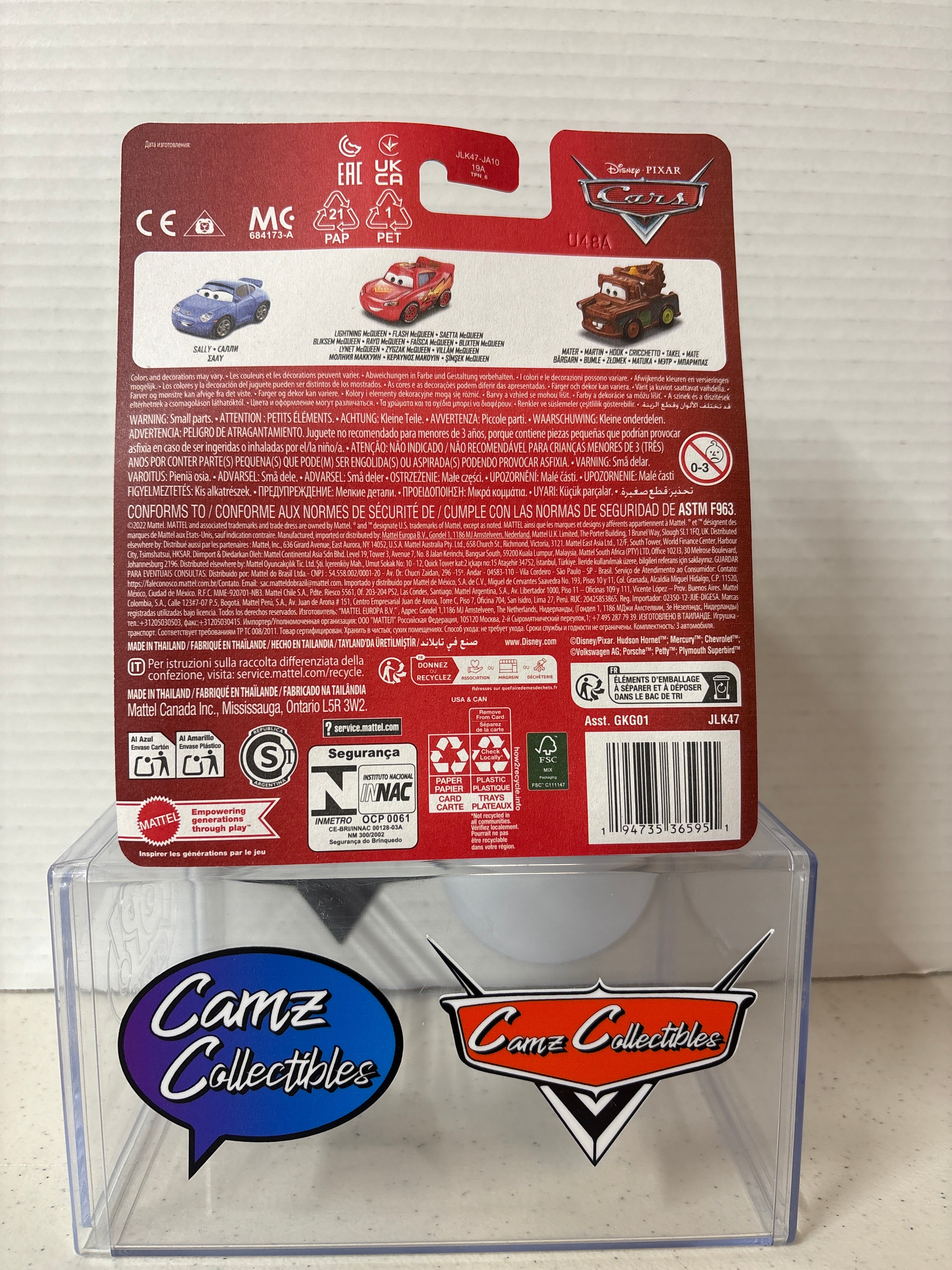 Disney Pixar Cars Mini Racers Lightning McQueen, Mater, Sally