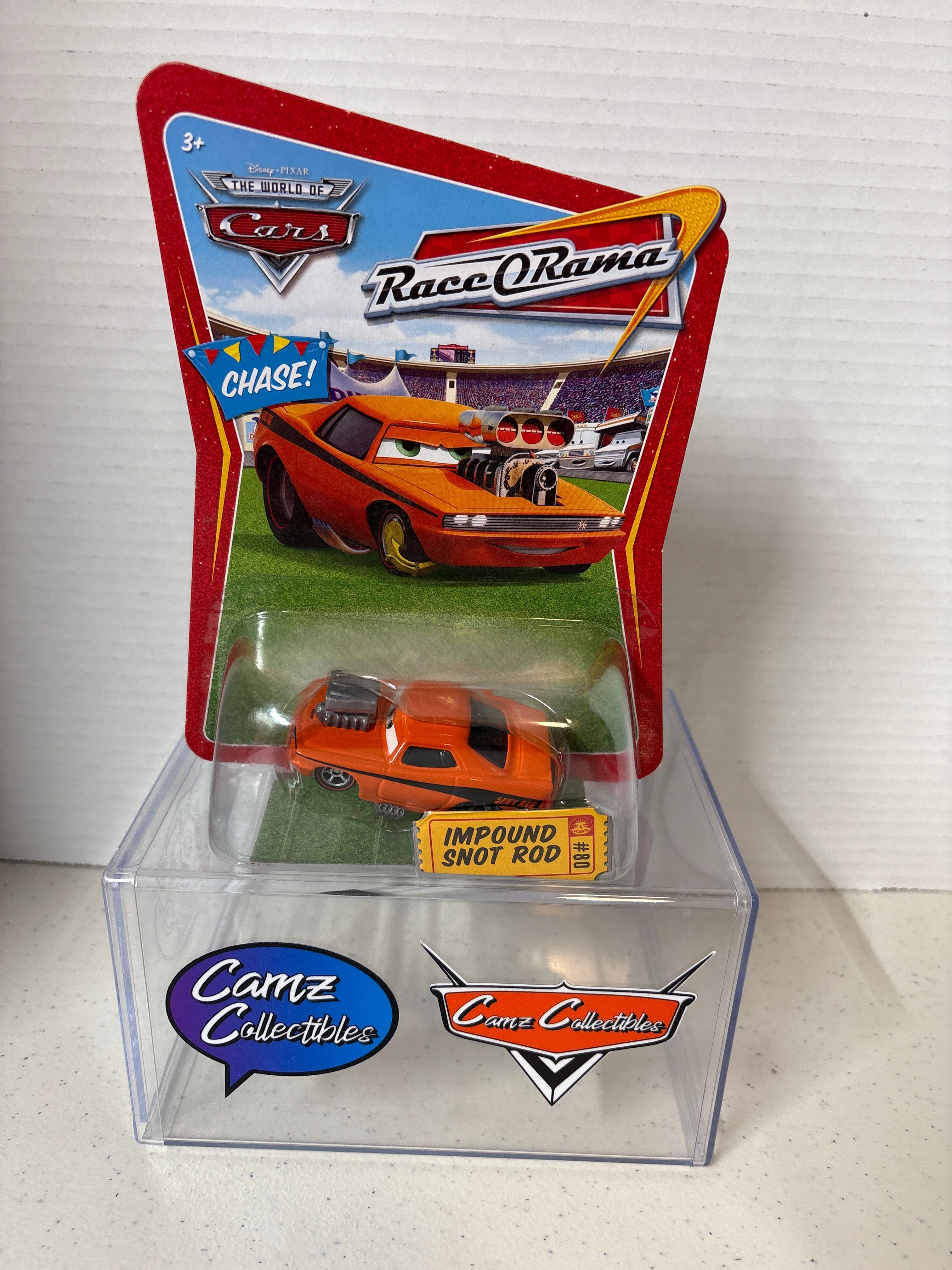 Disney Pixar Cars World of Cars Race O Rama Impound Snot Rod(Chase)