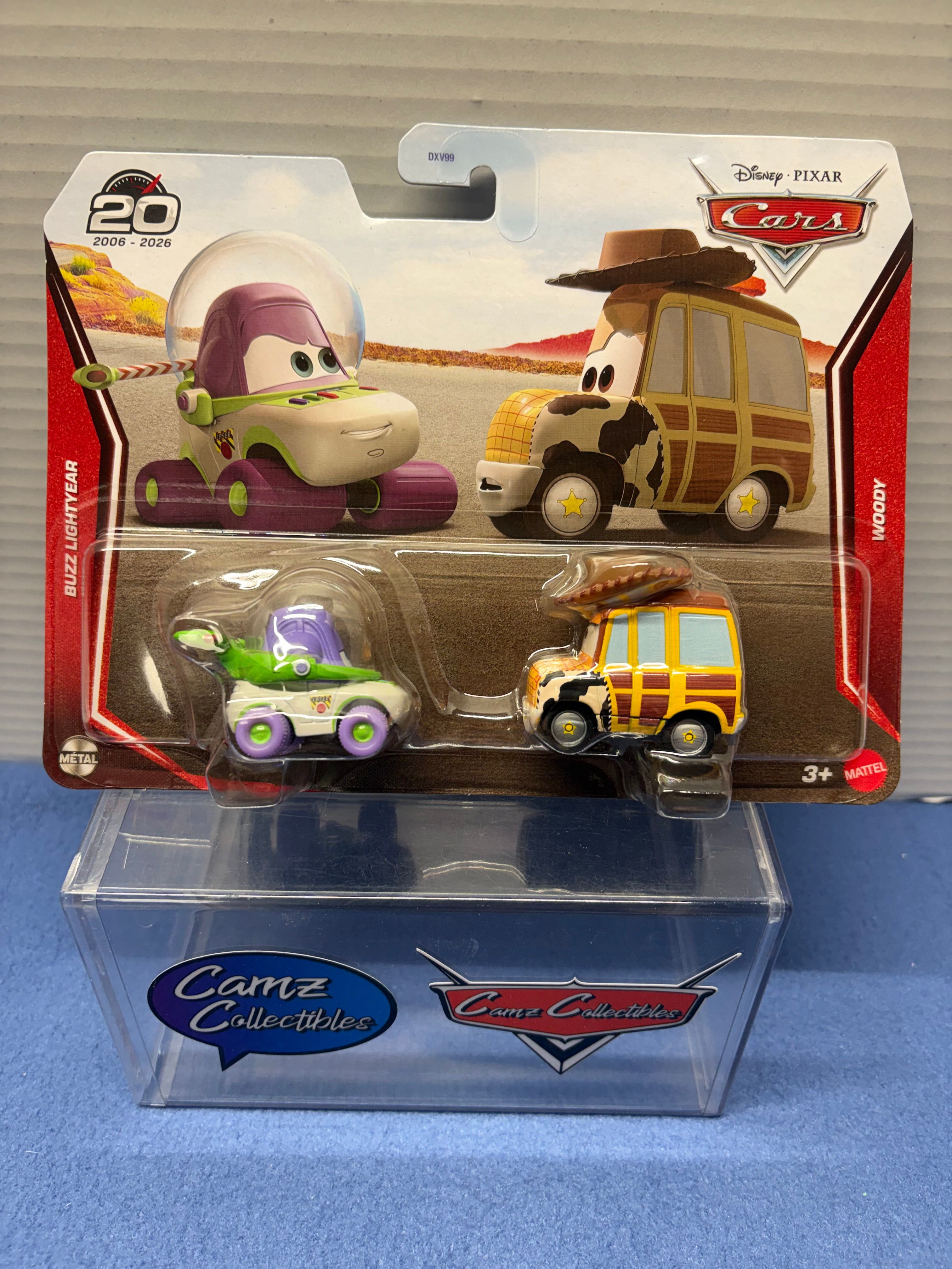 Disney Pixar Cars 20th Anniversary 2026 Buzz & Woody Toy Story Two Pack - case DXV99-958G